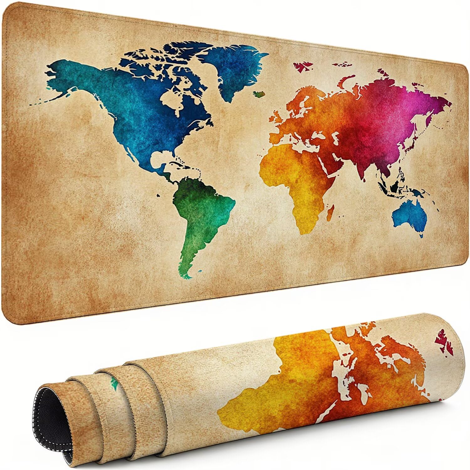 Gaming Mauspad XXL 1600x800x3mm Karte Mousepad, Große Speed rutschfeste Schreibtischunterlage Farbe Verbessert Präzision und Geschwindigkeit mit Stoßdämpfung für Tastatur und Maus Homeoffice xg-347