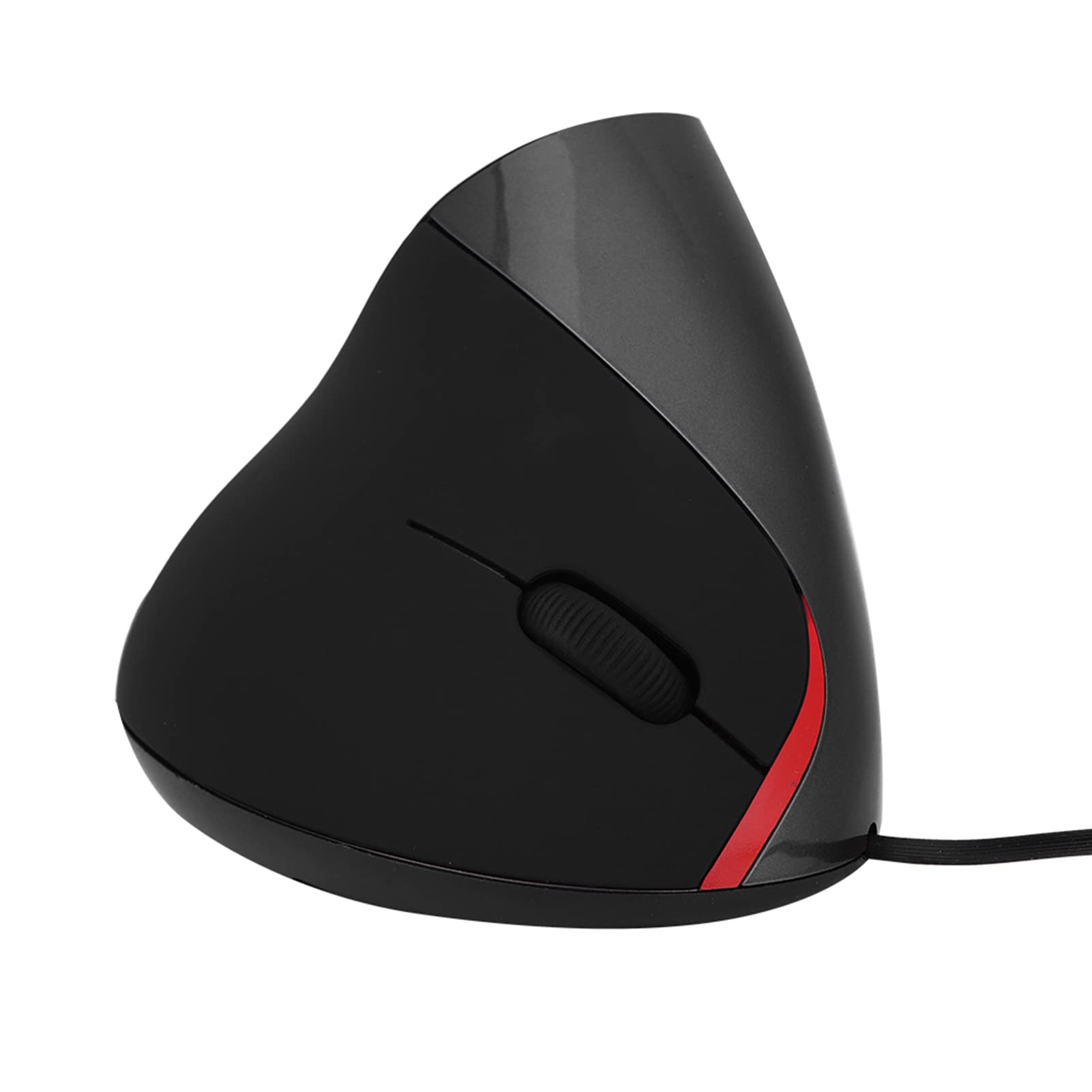 Vertikale ergonomische Maus, hohe 1600 DPI, kabelgebundene optische USB-Gaming-Maus für PC, Laptop, Komfortables Handgelenkauflage-Design, Schwarz, Blau, Lila (Schwarz)