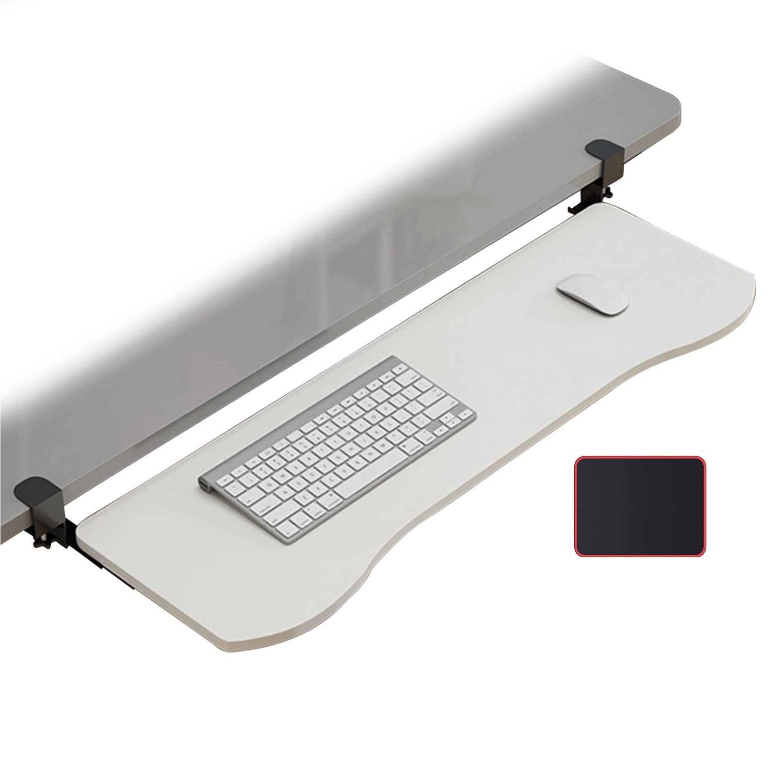Extra breiter Tastaturtrockner mit verstellbarem Schiebefach 52/65/75 x 25 cm – bequemer Home-Office & Gaming-Arbeitsplatz für Tastatur und Maus