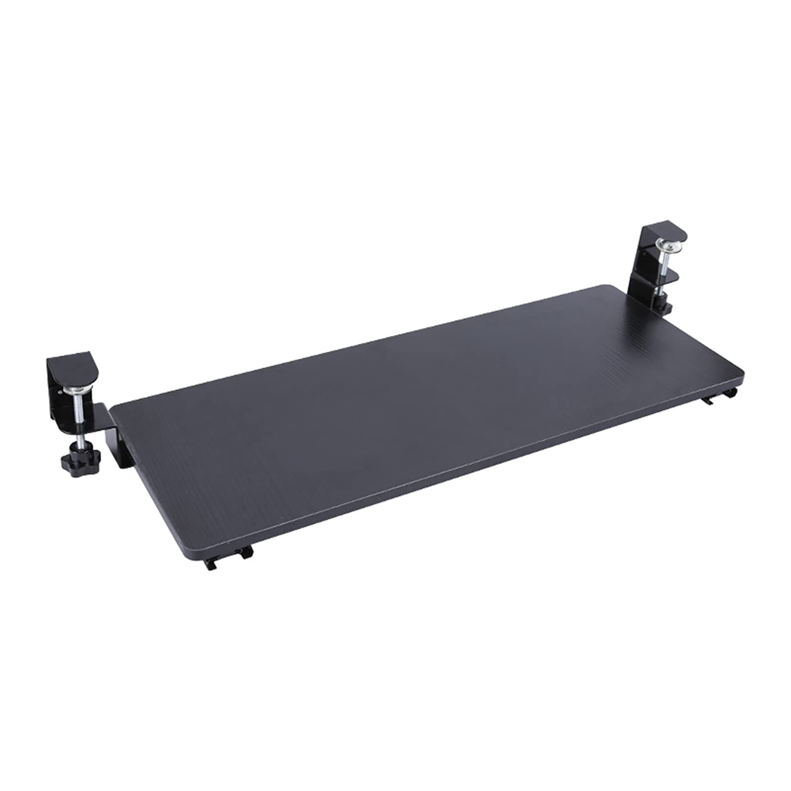 Höhenverstellbare Schreibtischverlängerung mit C-Halterung, schwarze 50 cm Tastaturablage für Ergon-Schreiben und Maus, perfekt für Heimbüro und Gaming-Setup