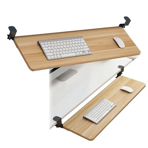 Verstellbare Tastaturablage mit Handgelenkstütze, ausziehbare Schreibtischablage für Maus und Tastatur, Klemm-Design für Komfort, ideal für Home Office und Gaming