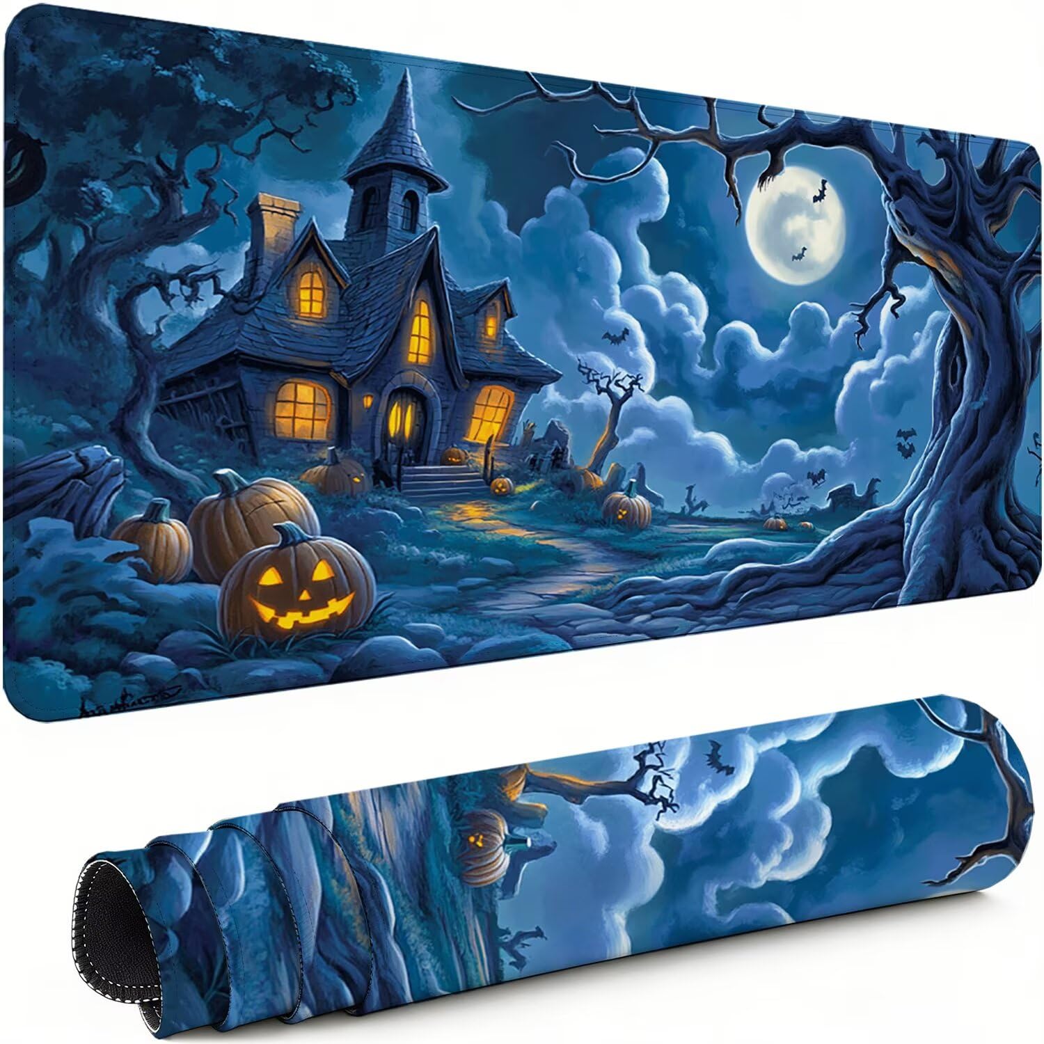 Gaming Mauspad XXL 1600x800x3mm Comics Mousepad, Große Speed rutschfeste Schreibtischunterlage Sicht Verbessert Präzision und Geschwindigkeit mit Stoßdämpfung für Tastatur und Maus Homeoffice xg-485