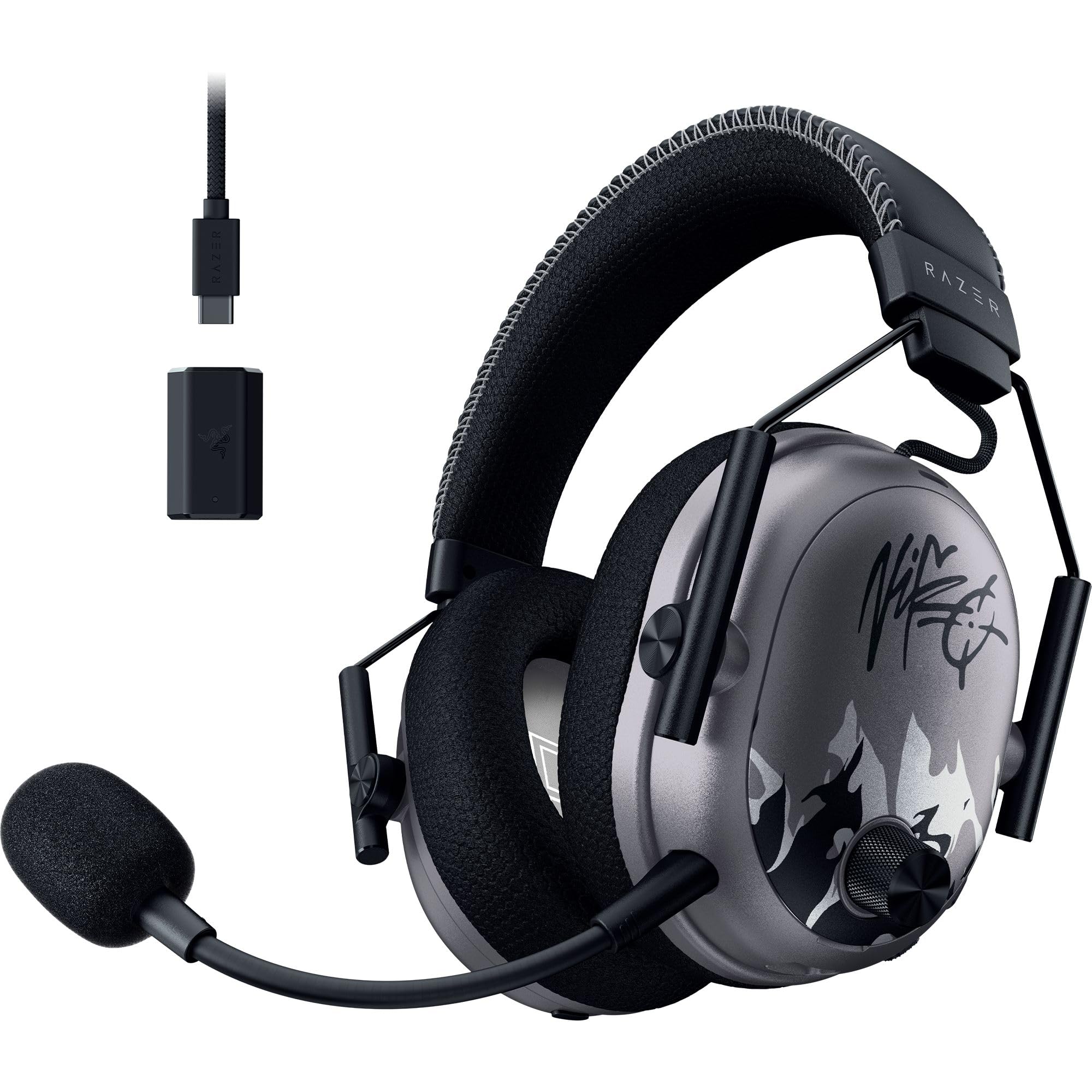 Razer BlackShark V3 Pro Wireless ANC Gaming Headset für PC: Full Band Mic - 50mm Treiber - 2,4 GHz, Bluetooth, USB, 3,5 mm - Funktioniert mit PC, Mac, PS5, Nintendo Switch - Lange Akkulaufzeit - Niko