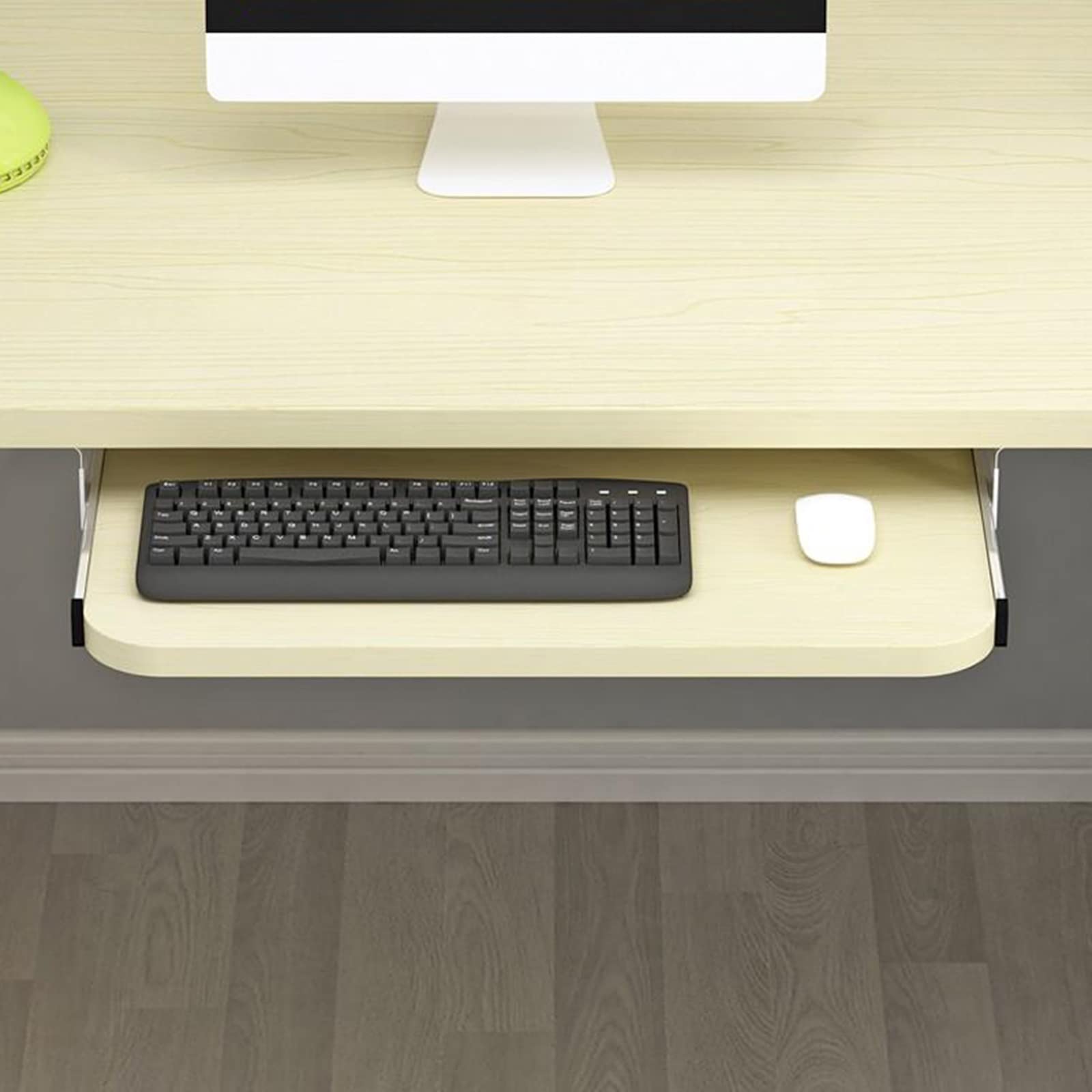 Tastaturablage aus Holz in 5 Farben, langlebige Schiebe-Schreibtisch-Tastaturablage/Maus-Unterstützung, PC-Gaming-Schreibtischverlängerung, ergonomische Tastatur für Heimbüro
