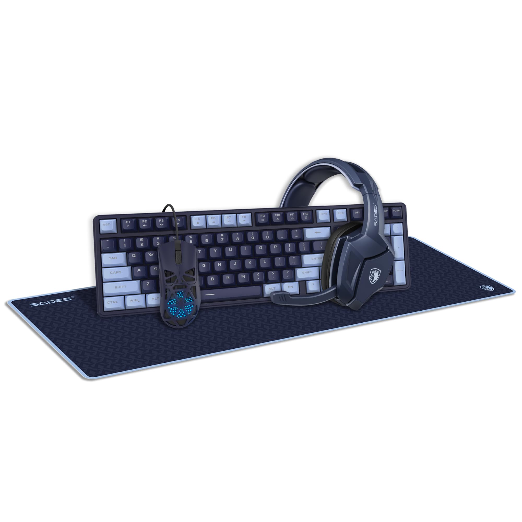 Obsidian Arsenal 4-in-1 Gaming Combo Set - Headset, RGB-Tastatur, 7200 DPI Maus & erweitertes Mauspad