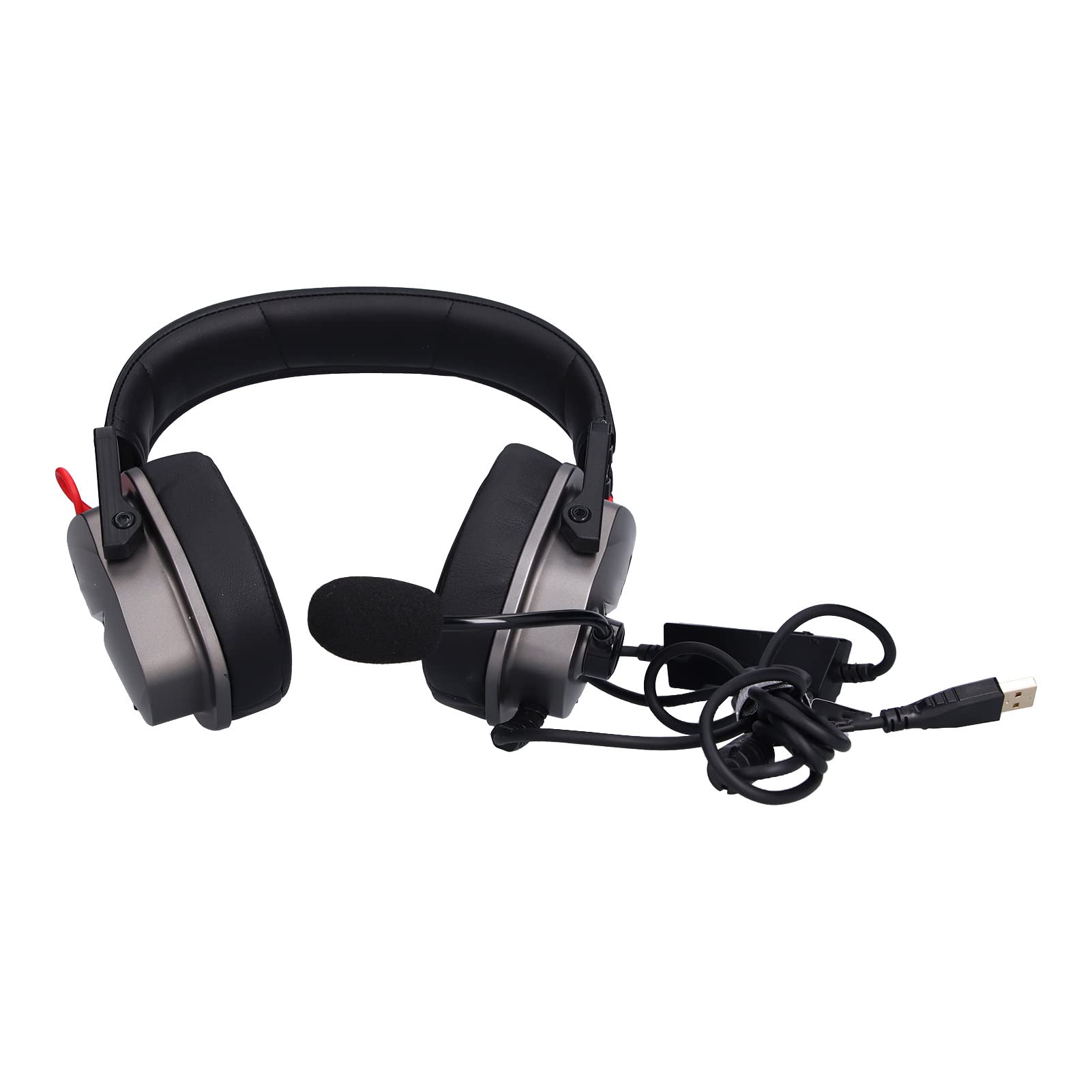 THS310A2 Gaming Headset 7.1 Surround Sound Rauschunterdrückung Headset für PC-Spiele USB- für Männer Frauen ABS Schwarz 1 Set, für Laptop Tablet