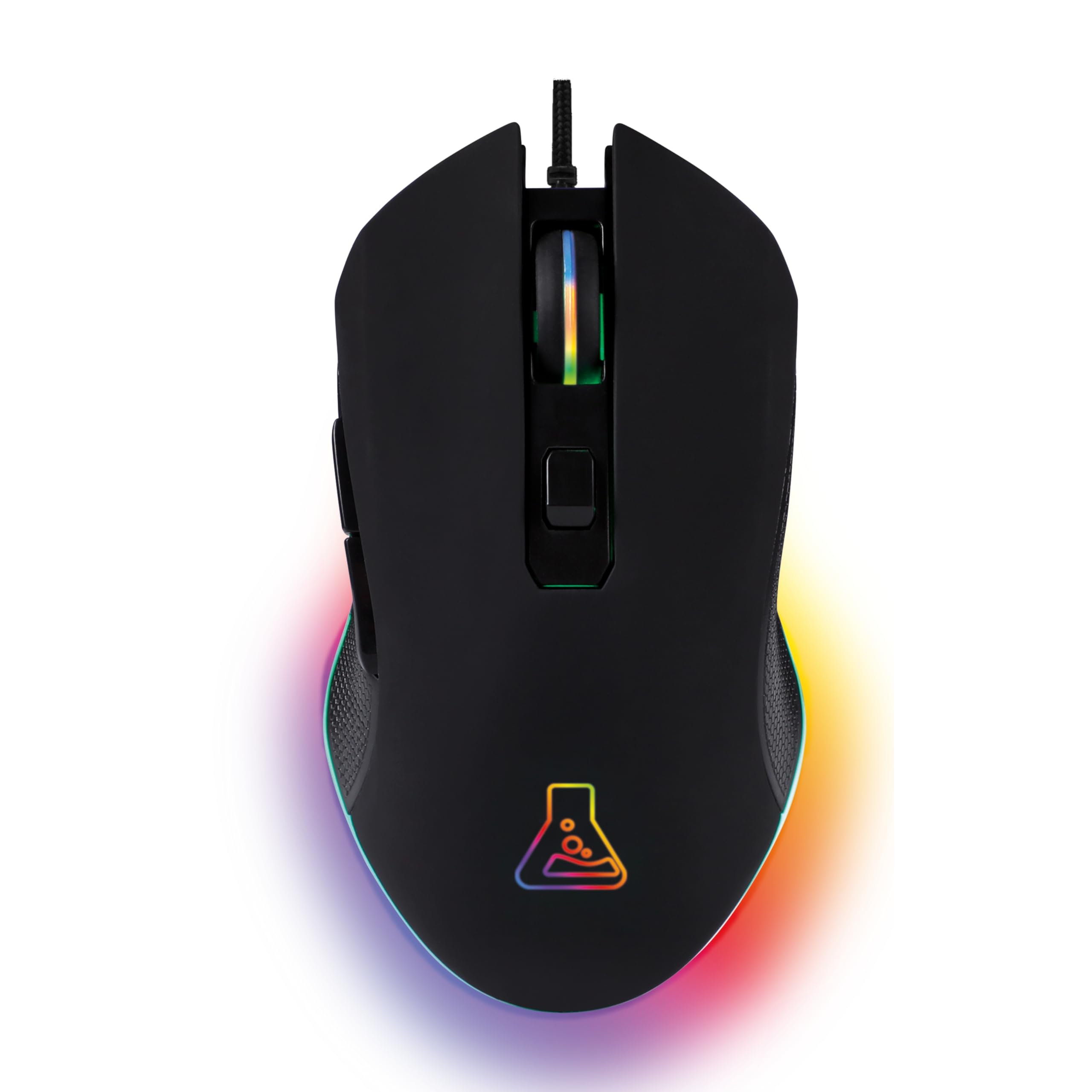The G-Lab - Kult Helium Pro - Gaming Mouse mit Kabel - Optischer Sensor mit einstellbaren 12800 DPI, 7-Farben-LED-Beleuchtung, Leise Maus Gaming mit 6 Tasten - Gaming-Mäuse für PC/PS5/PS4/XBox