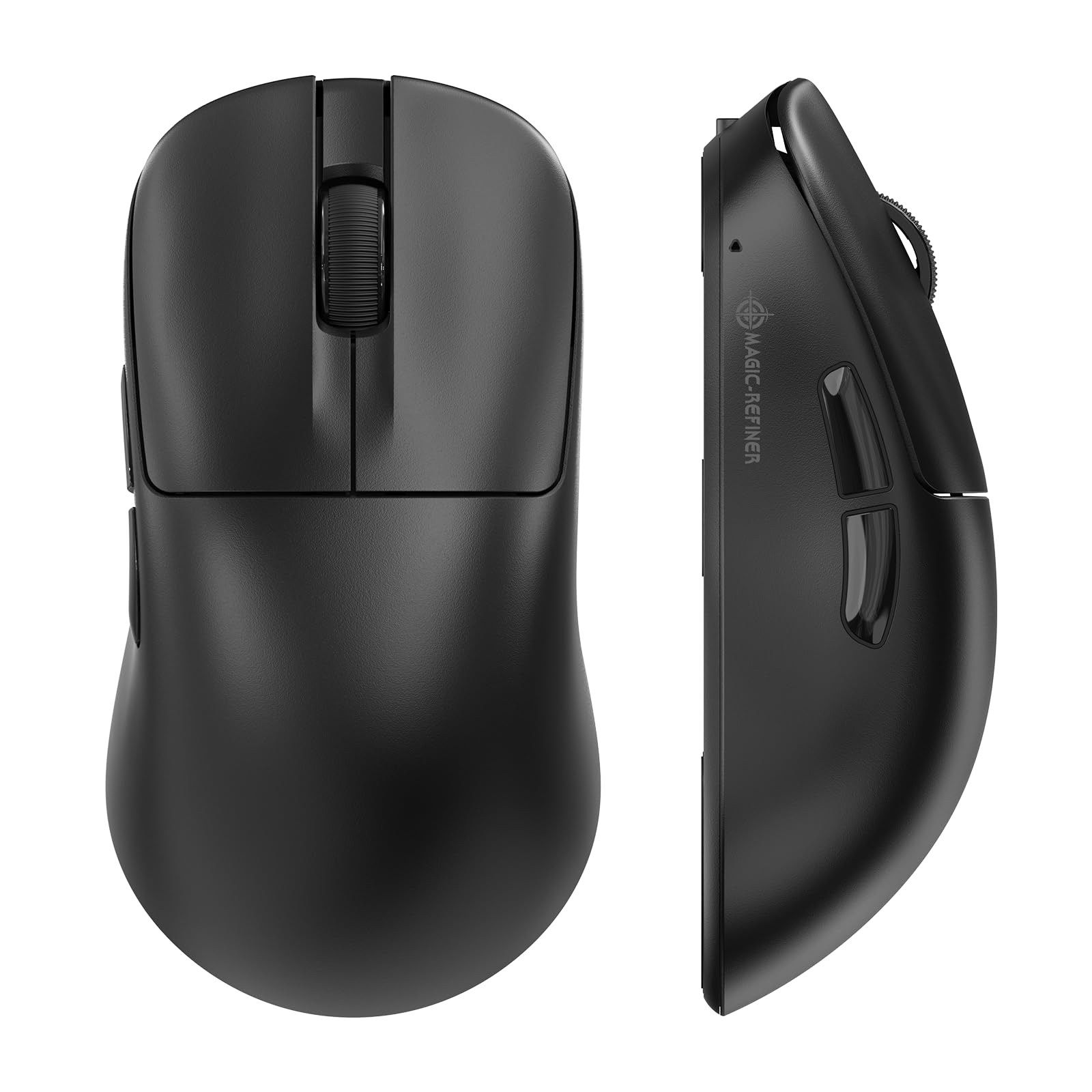 MAGIC-REFINER AJ199 49g ULTRALEICHTE Kabellose Gaming-Maus, PAW3311 Sensor, Aktualisierter BK3633 MCU, 24KDPI Einstellbar, 1000Hz, BT/2.4G/Kabelgebunden, Aufladbar 600mAh, für PC/Win/Mac, Schwarz