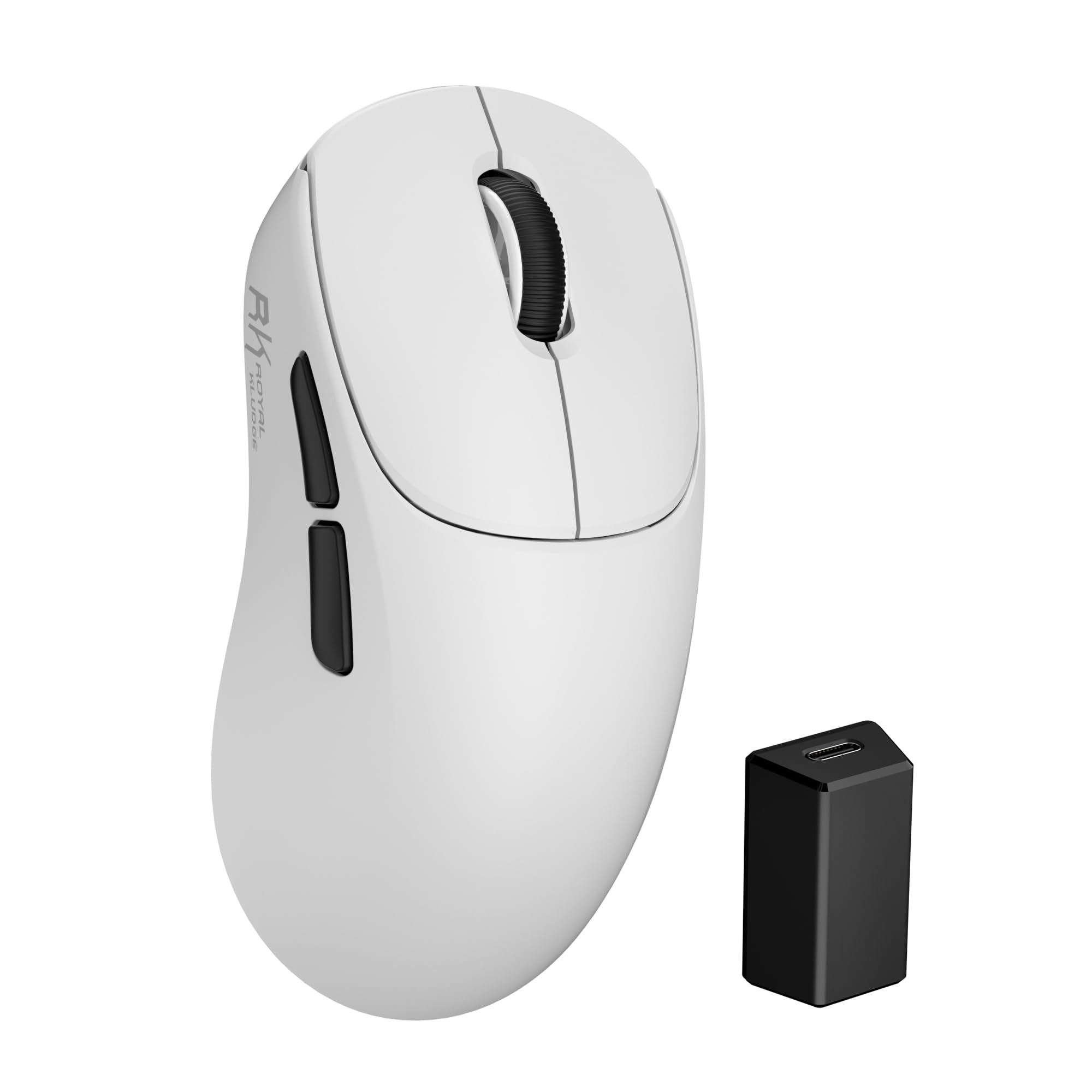 RK ROYAL KLUDGE MG5 8K kabellose Gaming Maus, 42K DPI PAW3950 Sensor, 56g leichte ergonomische, doppelte Abtastrate von 8KHz, Tri-Mode 2,4G/BT/USB-C, 100M Klicks Schalter, Weblaufwerk für Win/Mac