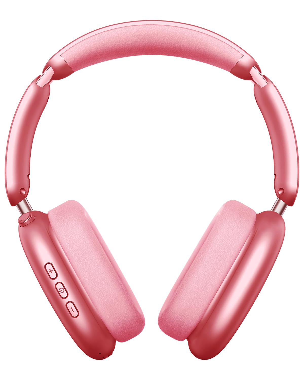 Wentronic Y02 Aktive Noise Cancelling Kopfhörer,60 Std.5 EQ-Musikmodi,Hi-Res-Audio,Tiefe Bässe,faltbares kabelloses Over-Ear-Bluetooth 5.4-Headset,atmungsaktive Leder-Ohrpolster (Rot)