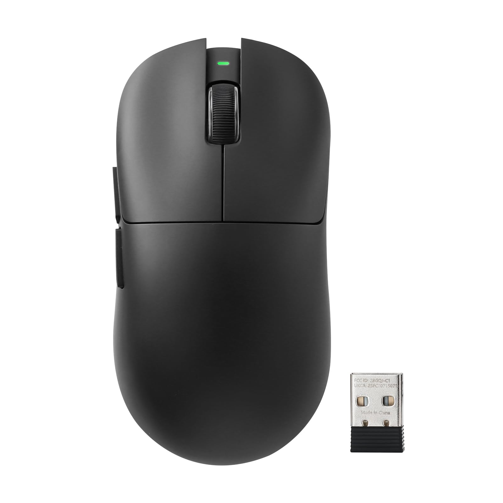 YUNZII M1 Kabellose Gaming-Maus, BT/2.4G Wireless/Wired Ultralight Mouse, PAW3311-Sensor 10000 DPI, Wiederaufladbare Kabellose Maus mit 5 Programmierbaren Tasten, über Software für Windows (Schwarz)