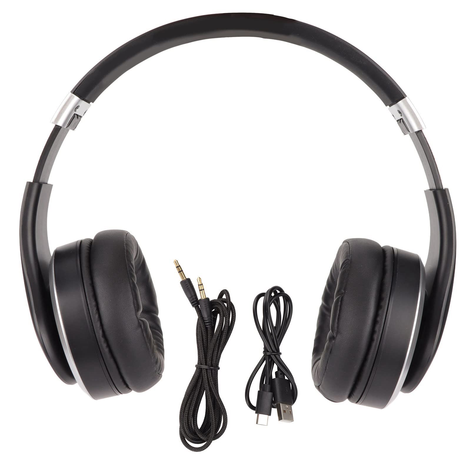 BH618 Kabellose Bluetooth-Kopfhörer, HiFi-Stereo-Bass, professionelle Gaming-Headsets für Spiele, Sport, Reisen, Zuhause, Büro, ABS, Eisblau (Schwarz)