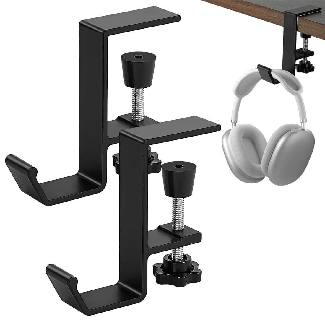 2 Stück Headset Halterung, Kopfhörerhalter für Tisch, Gaming Headset Halter, Headphone Holder & Halter für Schlüssel, Taschen