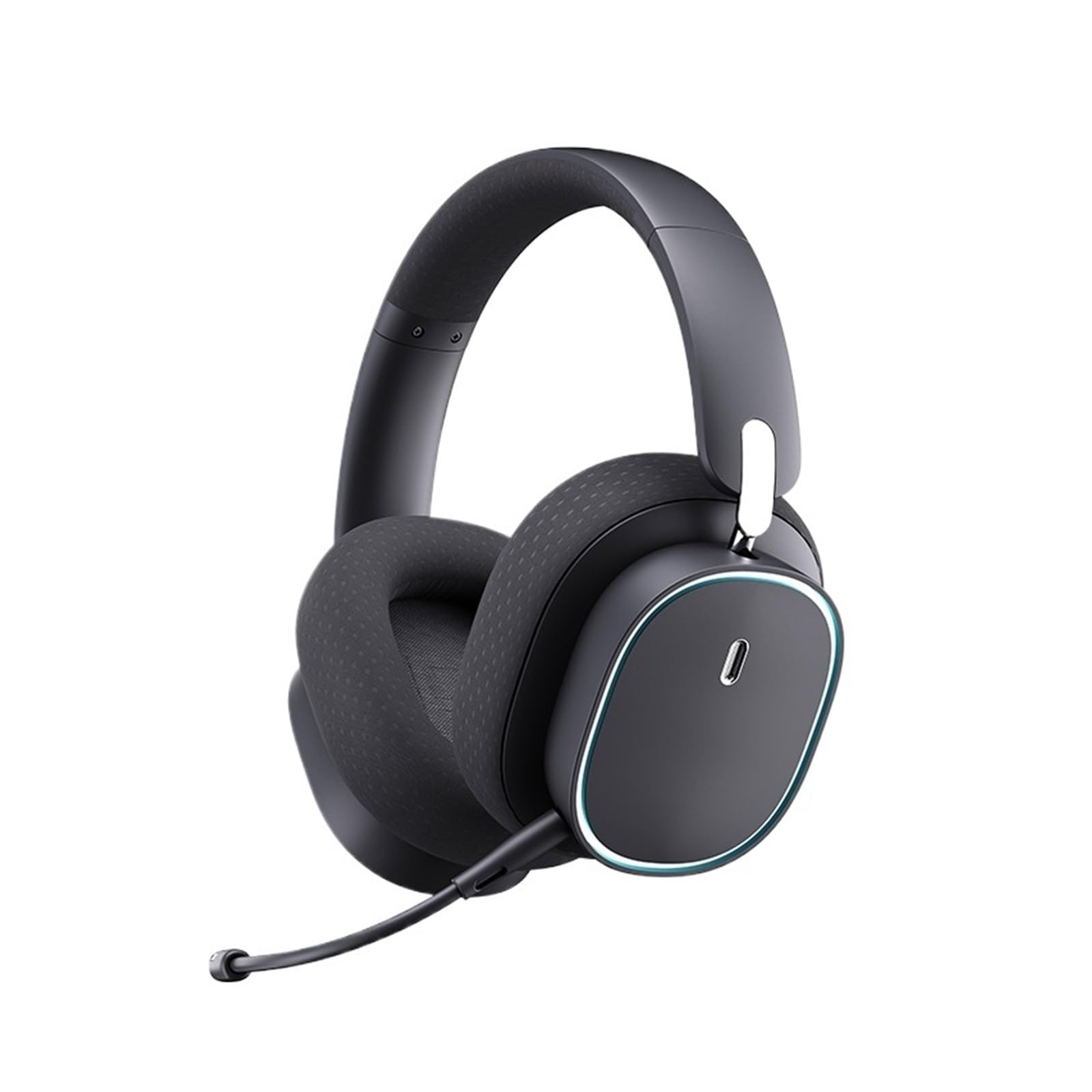 Generisch Kompatibel mit Baseus GH02 Gaming Wireless-Kopfhörer Mikrofon, Over-Ear-Kopfhörer, 5,3 40 mm Treiber, 2,4 G/Wireless/Kabel, RGB-Headsets(Black)