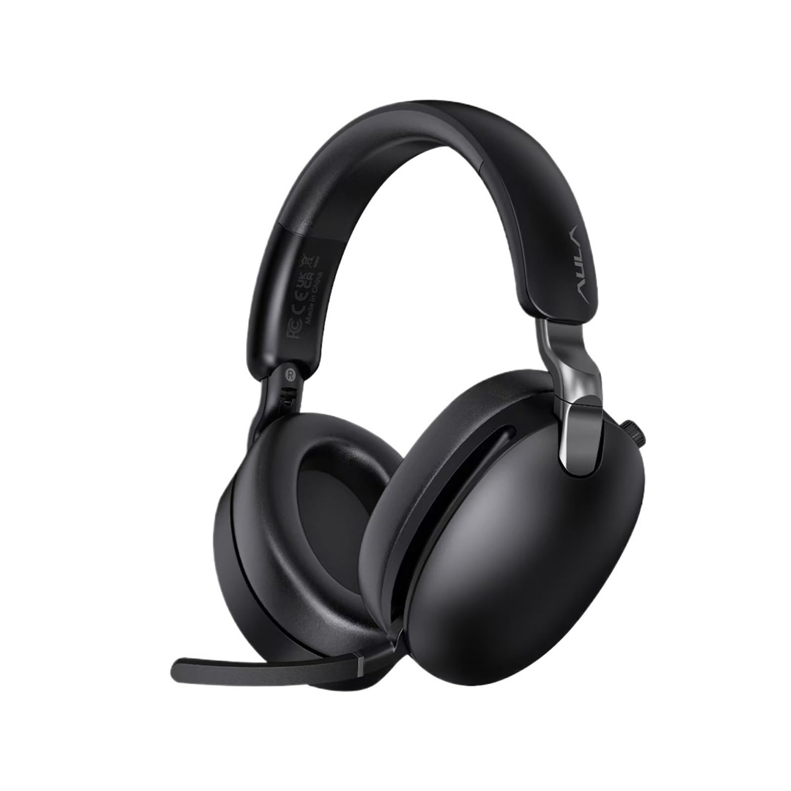 Generisch Kompatibel mit Aula A500 Wireless Head-Mounted Headphone 2.4G/Wired Nolse Reduction Headsets E-Sport-Gaming-Kopfhörer Mikrofon(Black)