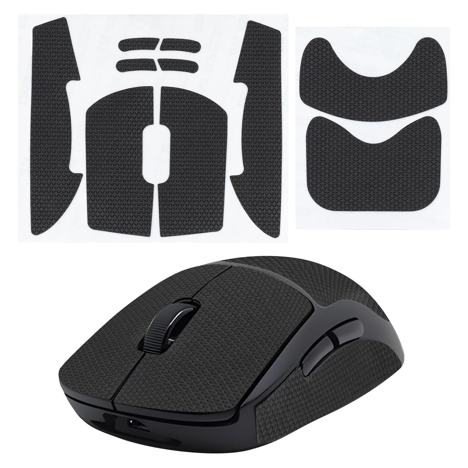Mouse Grip Tape für Logitech G Pro Wireless 1 & 4, rutschfest Rundumschlag PU Maus Griptape Selbstklebend, Schweißabsorbierend und Ultradünn Atmungsaktiv Gaming Maus Zubehör Ultradünn