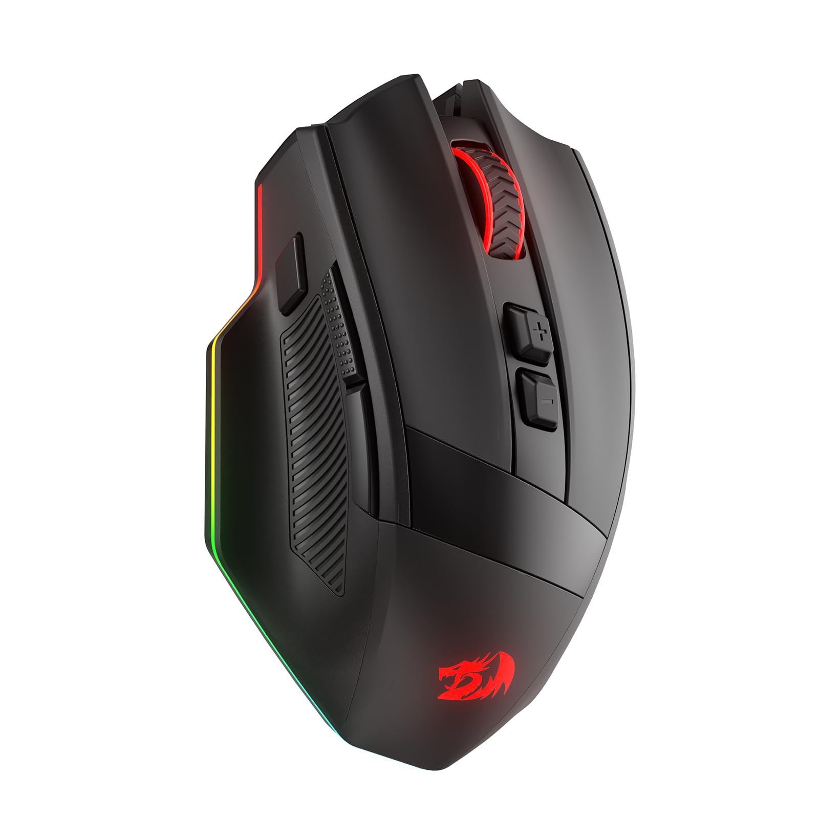 Redragon M923 PRO 3-Mode RGB Gaming Maus, Optische Ergonomische Gamer Maus mit Max 24.000 DPI, Pro Präzisionssensor SG8960, 8 Makrotasten, Softwareunterstützung