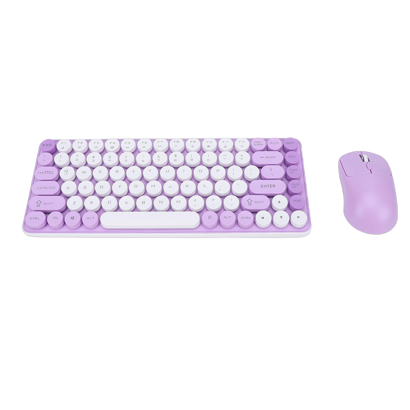 Fabater Kabellose Tastatur- und Maus-Kombination, 85 Tasten, 2,4 GHz und Bluetooth-Tastatur, Retro- für Gaming, Arbeiten, PC, Laptop