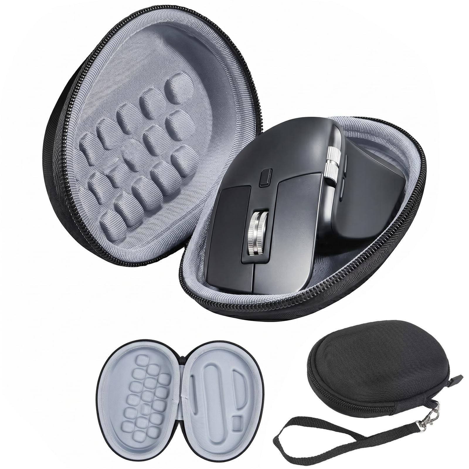 Aufbewahrungstasche für kabellose Bluetooth-Maus, Hartschutzhülle kompatibel mit MX Master 3S/3/2S Performance Maus, Eva-Material, mit Handgurt tragbare Ausführung, Digitale Gaming-Box