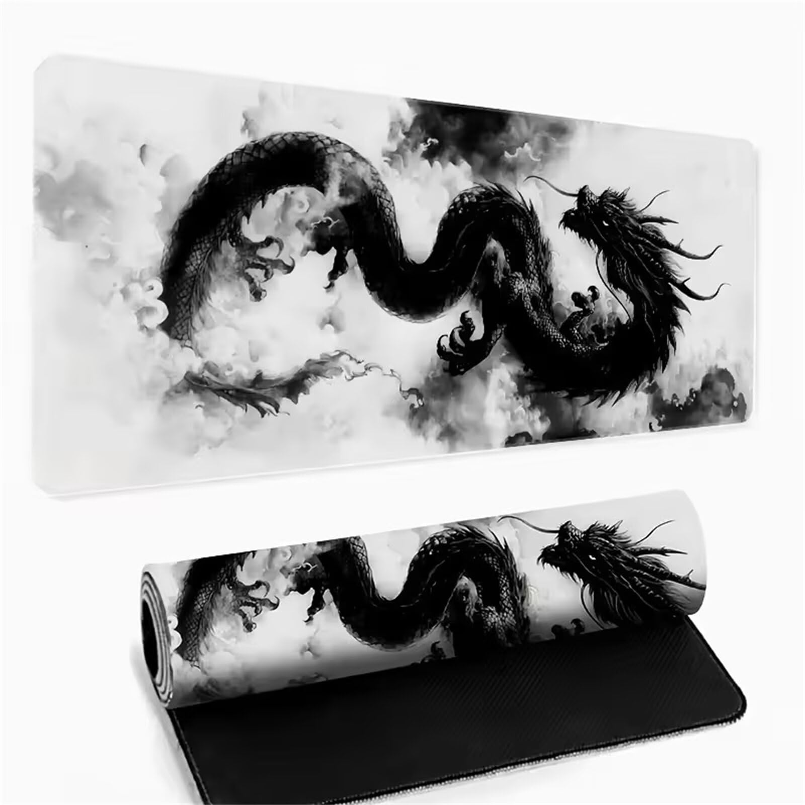 Gaming Mauspad 1000x500x3mm, Drachenwolke Anti-Rutsch Mousepad XXL, Verbesserte Geschwindigkeit und Präzision mit Einer Speziellen Oberfläche, Waschbares mauspad für PC, Maus und Tastatur
