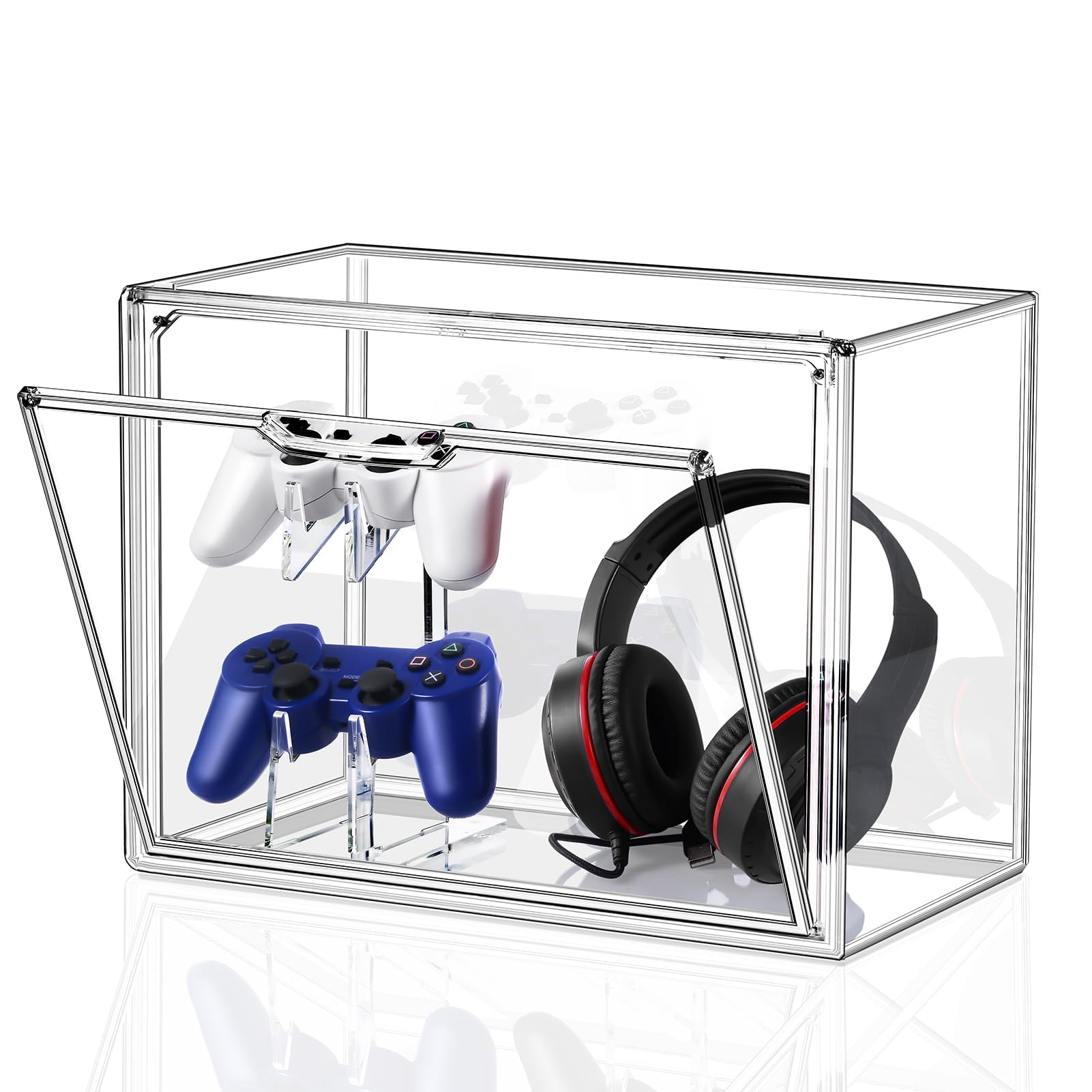 Gaming-Controller und Headset-Halter Ständer - Acryl-Vitrine für PS5, PS4, PS3 - Universeller Kopfhörerständer für alle Gaming-Zubehör