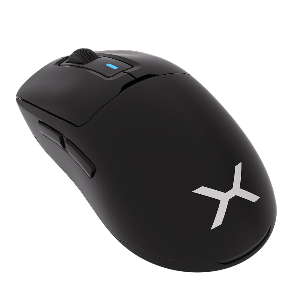 KRUX Plasma Wireless, kabellose Gaming Maus, BT, 2,4 GHz USB, kabelgebunden, RGB Beleuchtung, Ultraleichtbau (61g), PixArt PAW3311 Sensor, 12000 DPI, mechanische Kailh GM 4.0 Schalter