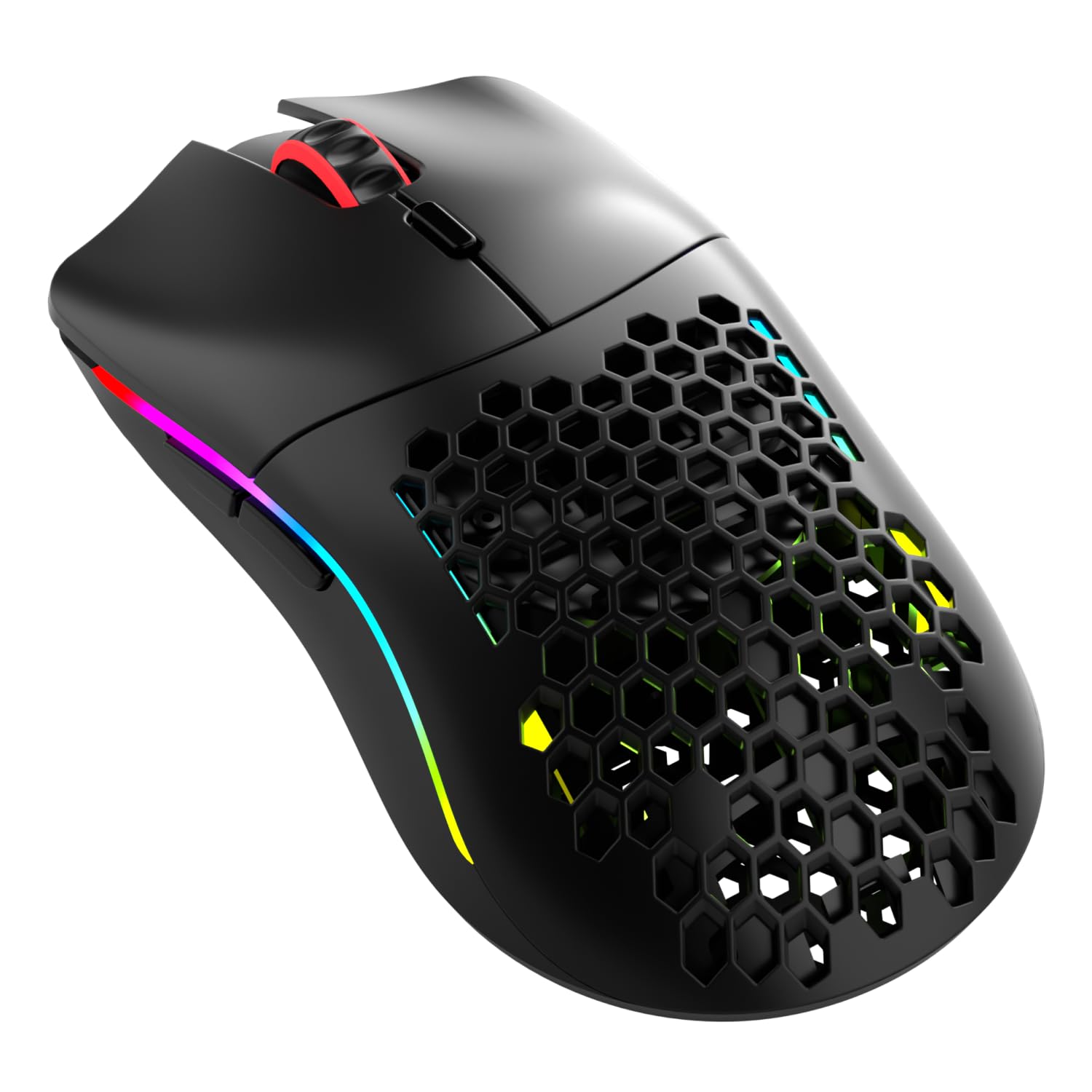 GLORIOUS Model O Classic Wireless Gaming-Maus für PC – Niedrige Latenz, 19k-DPI-Sensor, leichtes Wabendesign 69 g, anpassbares RGB, mechanische 100M-Klick-Schalter, programmierbare Tasten – Schwarz