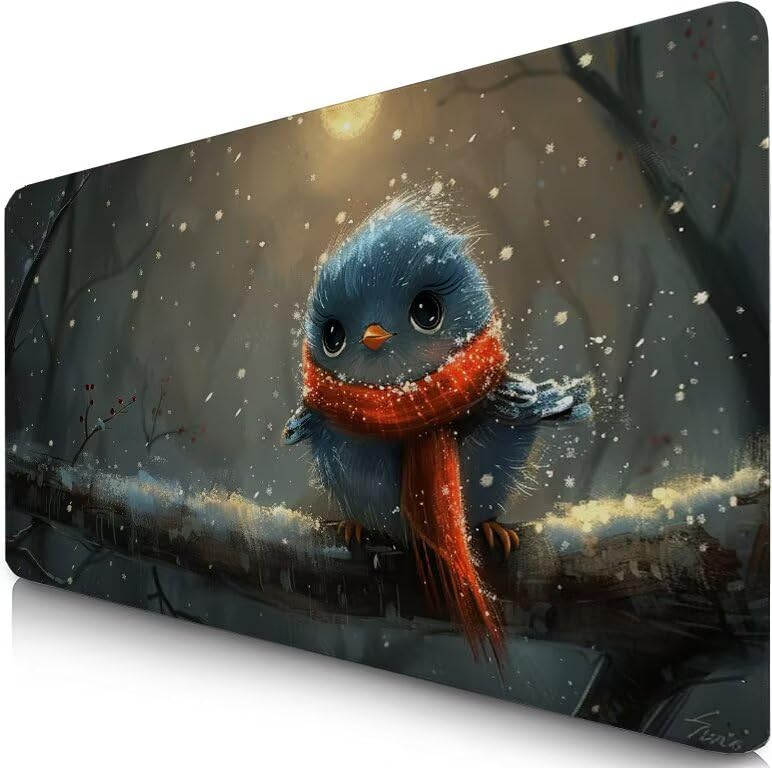 Schreibtischunterlage Anime Mauspad XXL 150x80cm Mousepad Vogel Gaming Mauspad mit Nicht rutschender Unterlage, Vernähte Kanten WassXerdicht Anti-Rutsch Maus Pad für Laptop, Office Geschenke F0-803