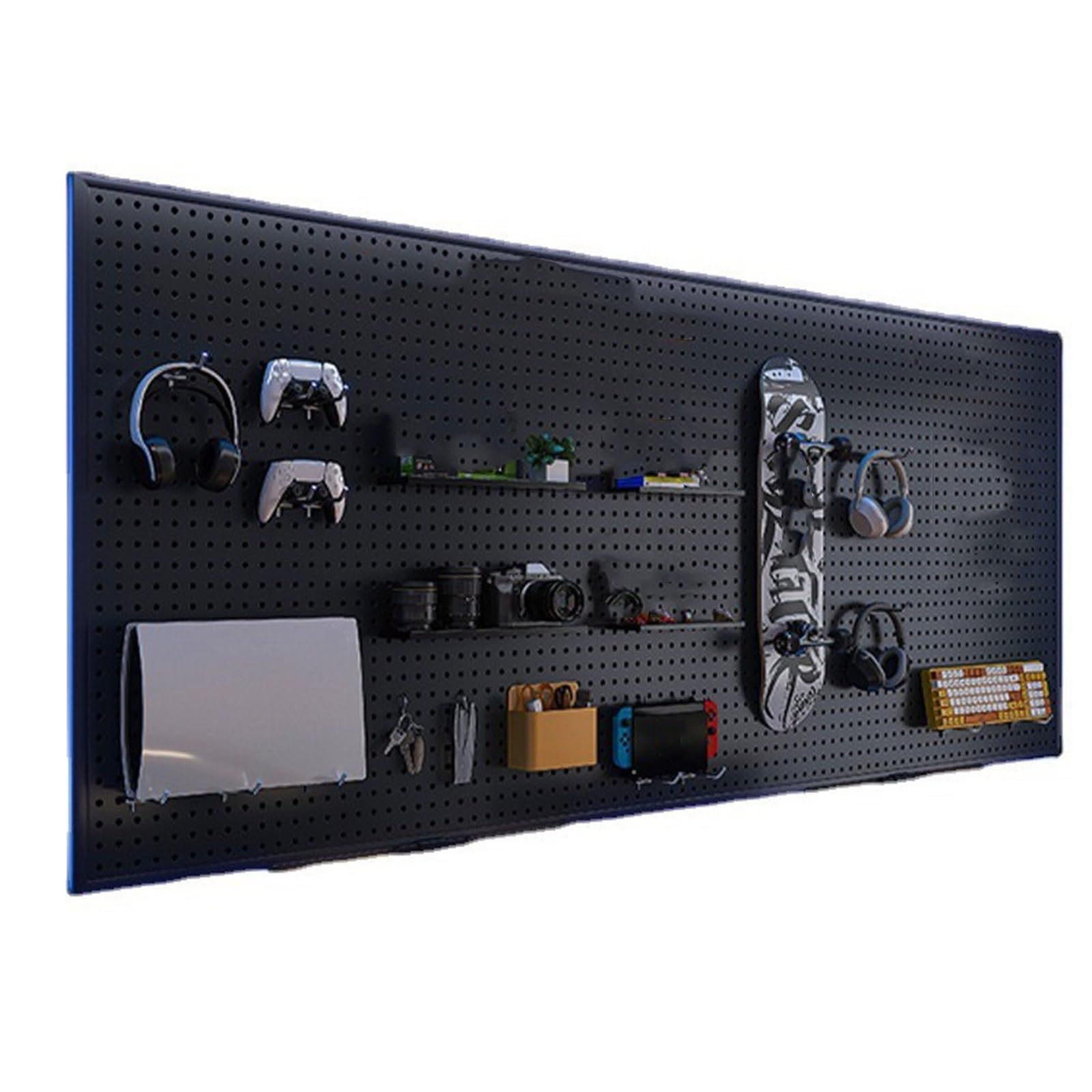 Stecktafel-Kombinationsset – Gaming-Station, Wand-Game-Controller-Halter und Headset-Ständer mit starker Tragfähigkeit, 100 x 100 cm