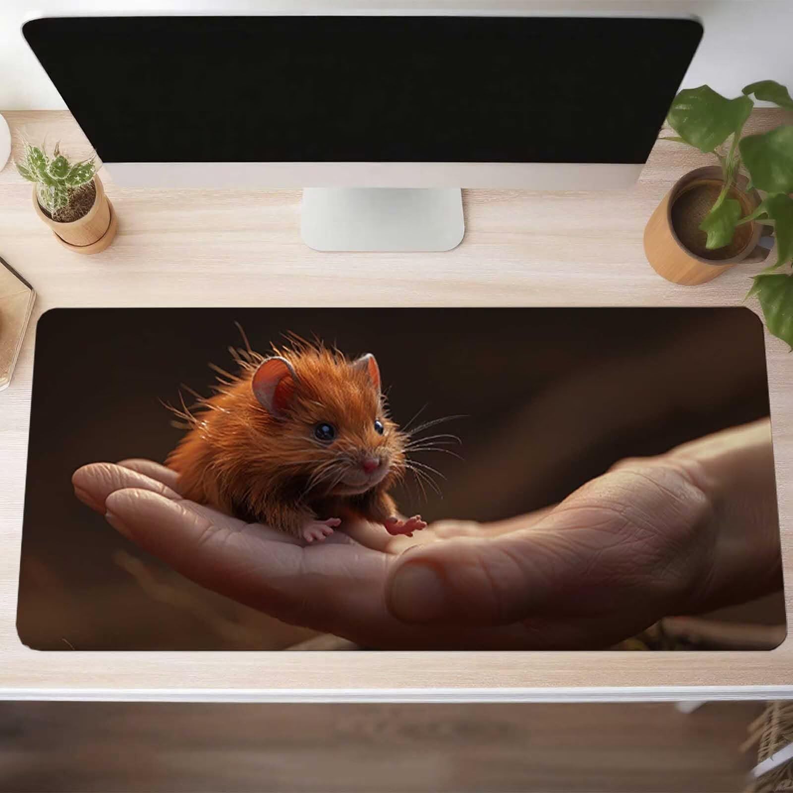 Mousepad 140 x 60cm Gaming Mauspad mit Genähten Kanten, Gelb Maus Mouse Pad Verlängertes Großes Mousepad XXL, Gaming Mauspad mit rutschfeste Gummibasis Schreibtisch Zubehör, Geschenke PjY10029 C-O