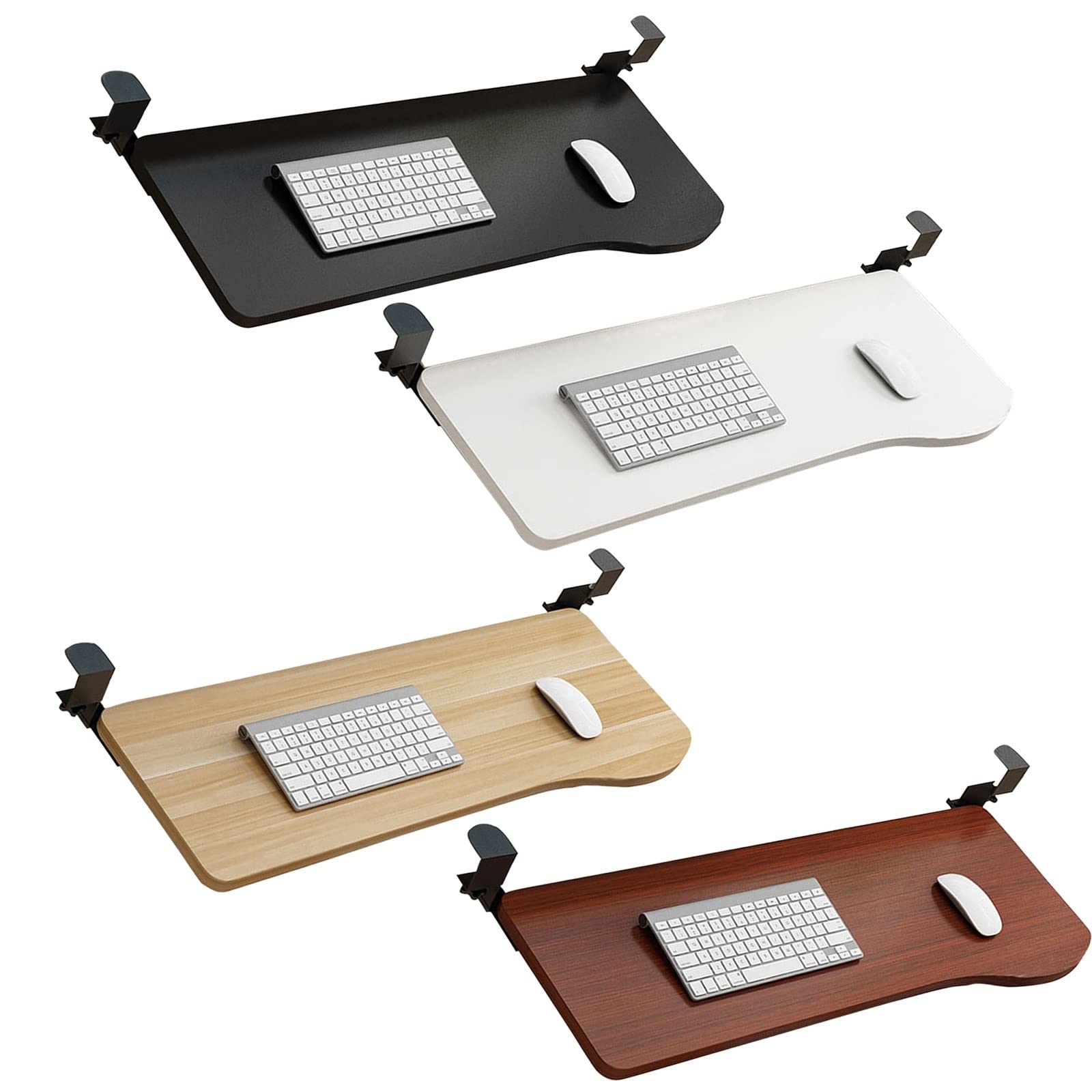 Tastaturablage mit Schiebefunktion, stabile Holz- und Metallschublade unter dem Schreibtisch zur Aufbewahrung von Maus, perfekt für Heimbüro und Gaming-Setup