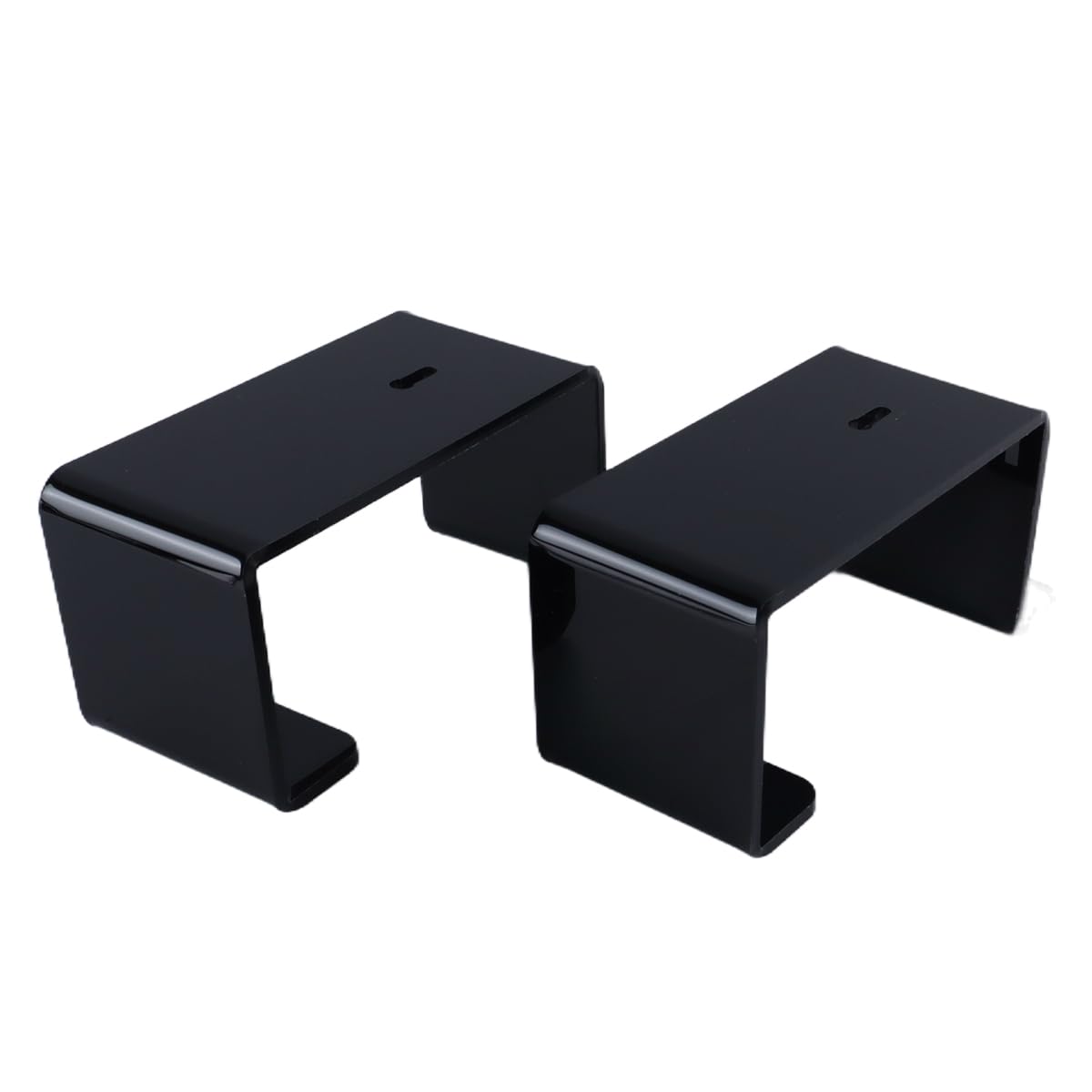 Riven Kopfhörerständer, Wandhalterung Kopfhörerhalter, 2 Pack Gaming Headset Stand, Acryl Rack hält 4 Kopfhörer, passt alle Kopfhörer, schwarz