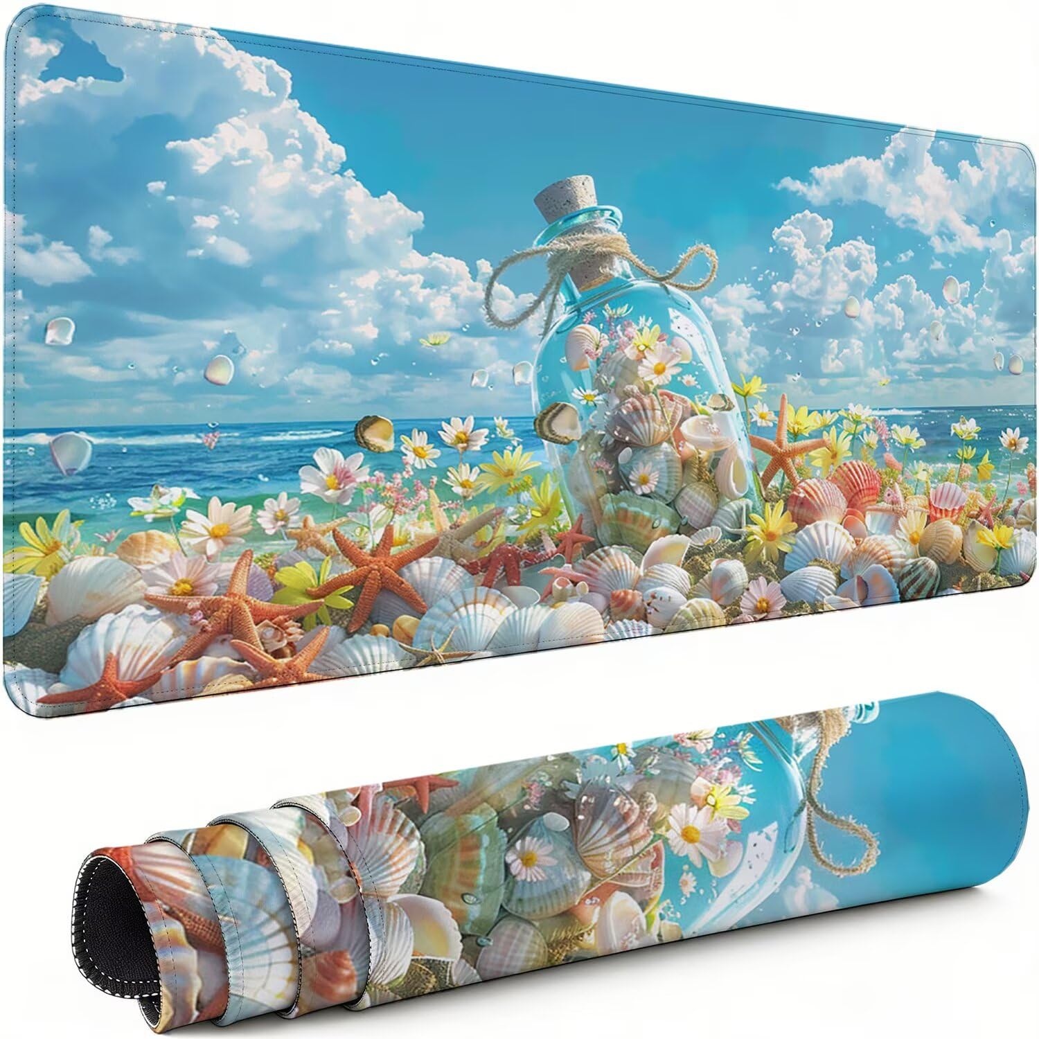Gaming Mauspad XXL 1600x800x3mm Hülse Mousepad, Große Speed rutschfeste Schreibtischunterlage Flasche Verbessert Präzision und Geschwindigkeit mit Stoßdämpfung für Tastatur und Maus Homeoffice xg-821