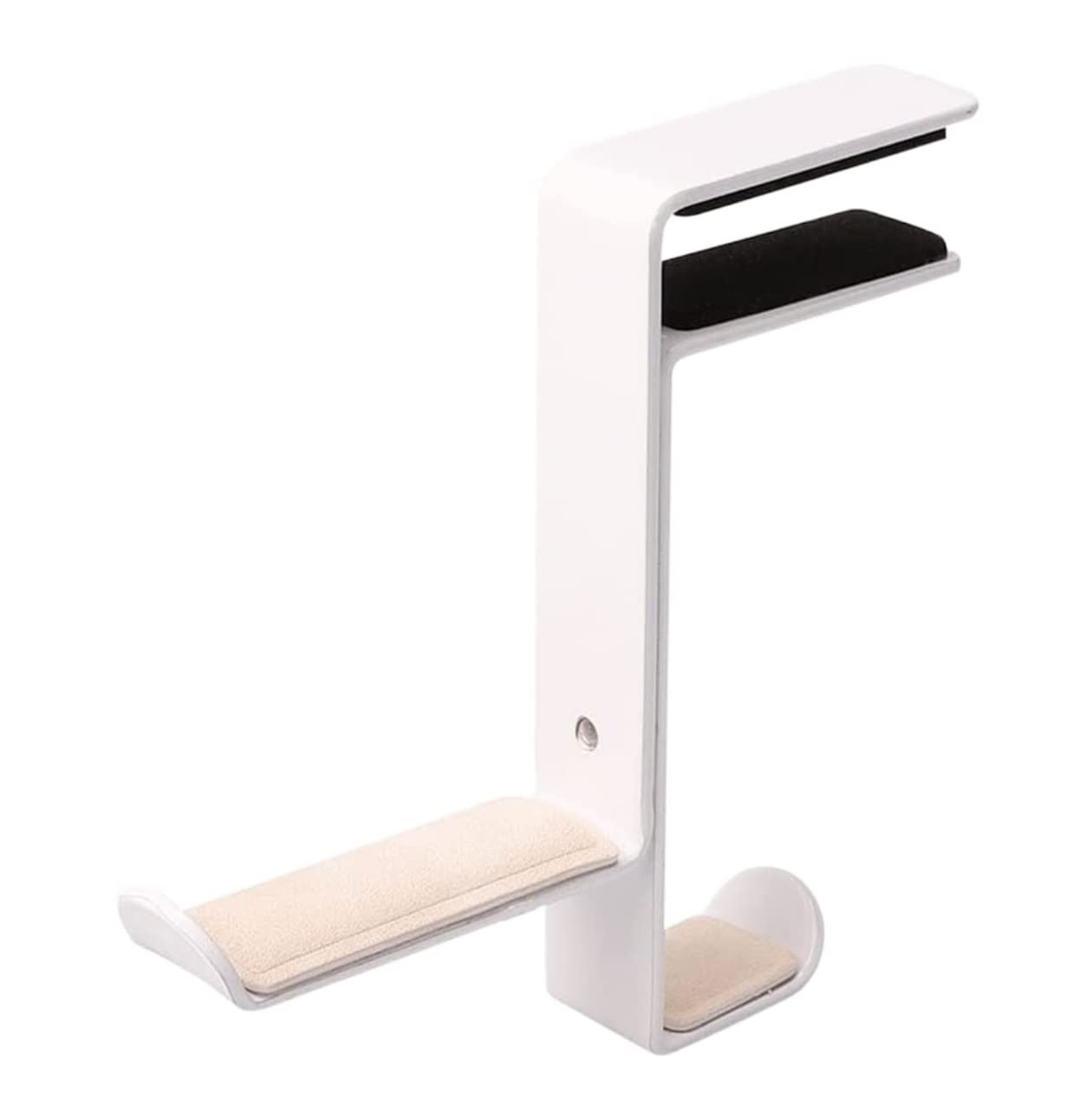 Kopfhörerständer, Universeller Kopfhörerständer for Schreibtisch, Büro, Gaming, Headset-Aufhänger, Display-Rack, platzsparend(Bianco)