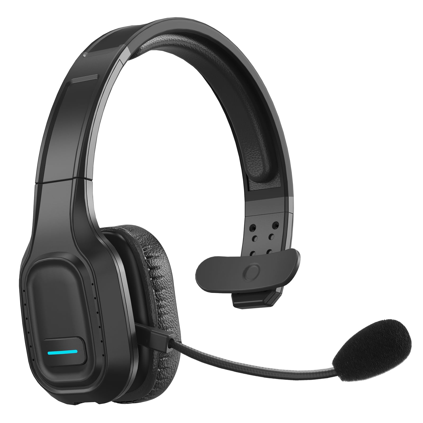 ShinePick Bluetooth Headset für LKW-Fahrer, Kabelloser EIN-Ohr-Kopfhörer mit Rauschunterdrückendem Mikrofon, Stummschalttaste, Freisprechen, 60 Std. Akkulaufzeit für Callcenter, Büro und Handy