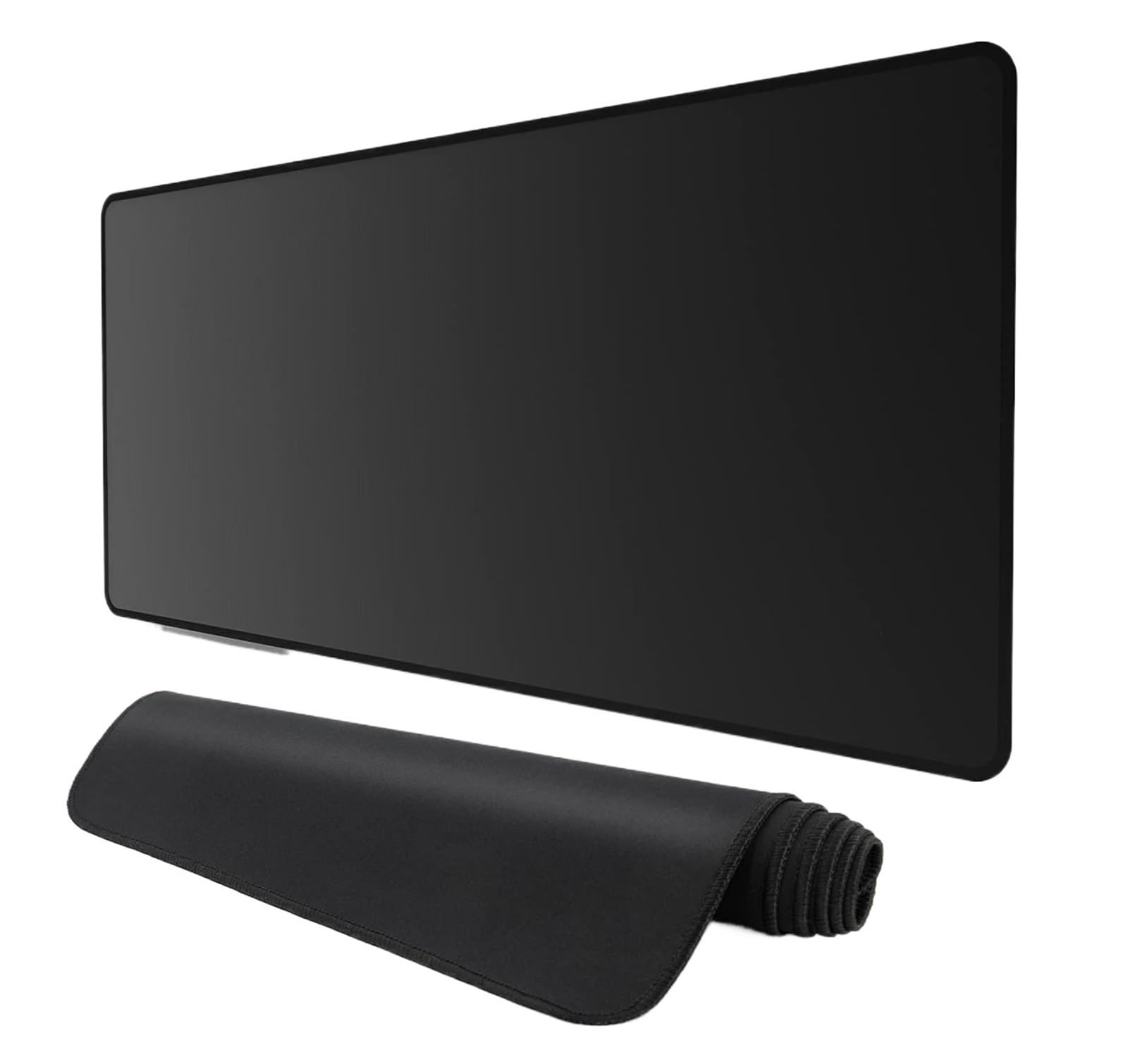 XXL Schwarzes Mauspad Gaming Mousepad Große Gamer Mause Schreibtischunterlage Tastatur Computer(90x40 cm)