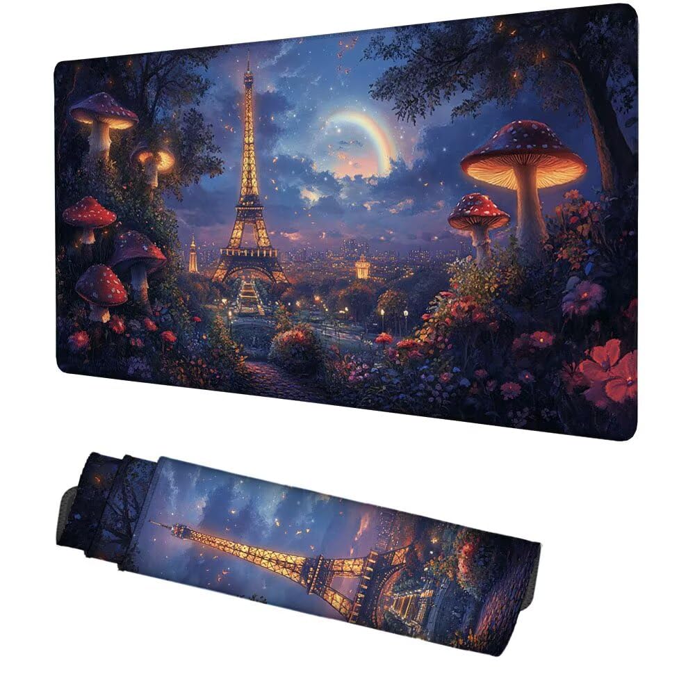 Der Turm Mauspad 1000x500x3mm, Mousepad Gaming Mauspad Landschaft Mousepad XXL, Mouse Pad mit Vernähten Kanten und rutschfeste Gummibasis, Schreibtisch Zubehör, für Gaming Tastatur und Maus, f-422