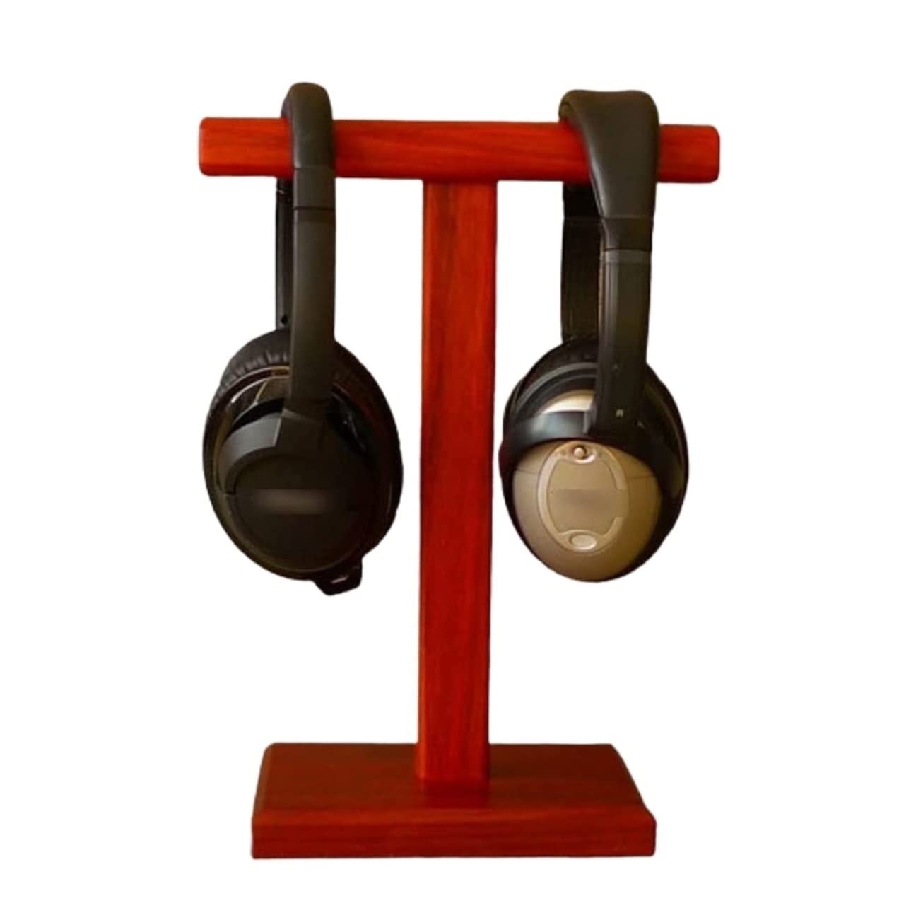 Kopfhörer Ständer Für Zuhause Kopfhörerständer Aus Massivem Holz Palisander-Doppelkopfhörerhalter Am Kopf Montiertes Gaming-Headset Büro Studie