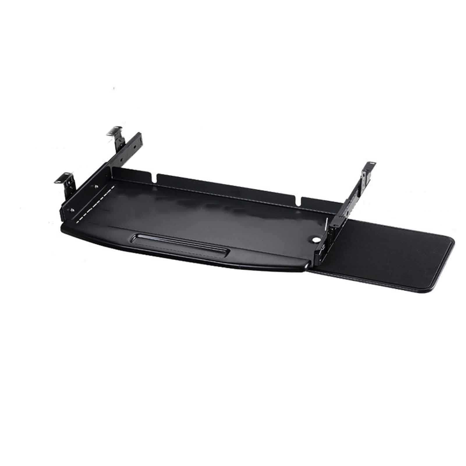 Clip-On-Tastaturablage, einfache Montage unter, ausziehbare Ablage für Tastatur und Maus, platzsparendes Design, perfekt für Home Office & Gaming.