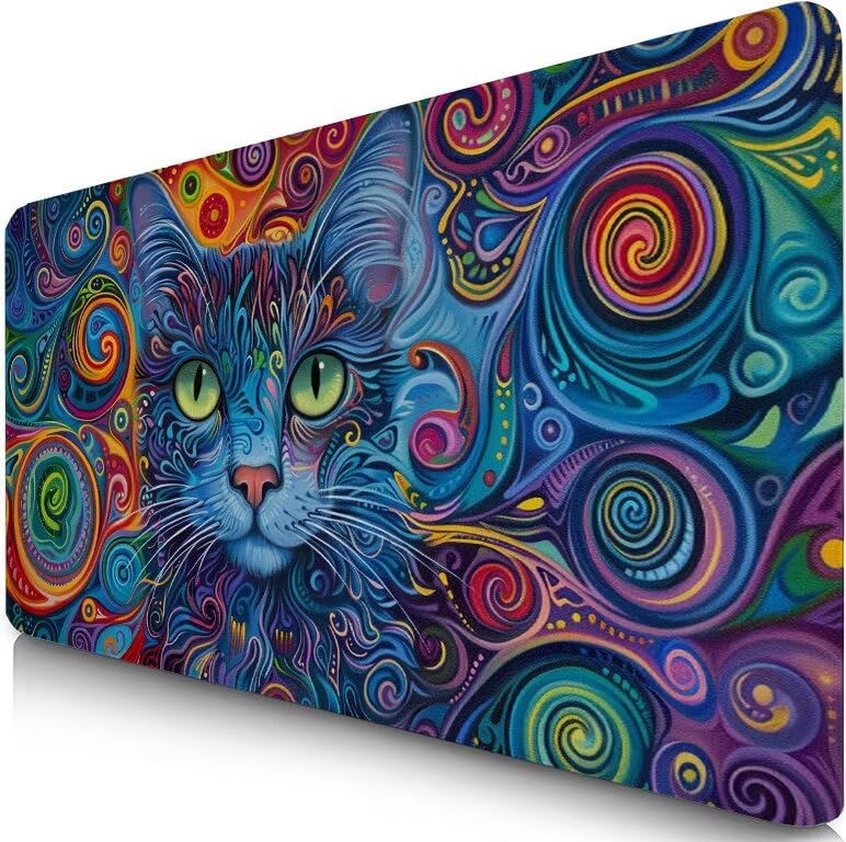 Schreibtischunterlage Nordisch Mauspad XXL 150x80cm Mousepad Pferd Gaming Mauspad mit Nicht rutschender Unterlage, Vernähte Kanten WassXerdicht Anti-Rutsch Maus Pad für PC, Office Geschenke F0-962