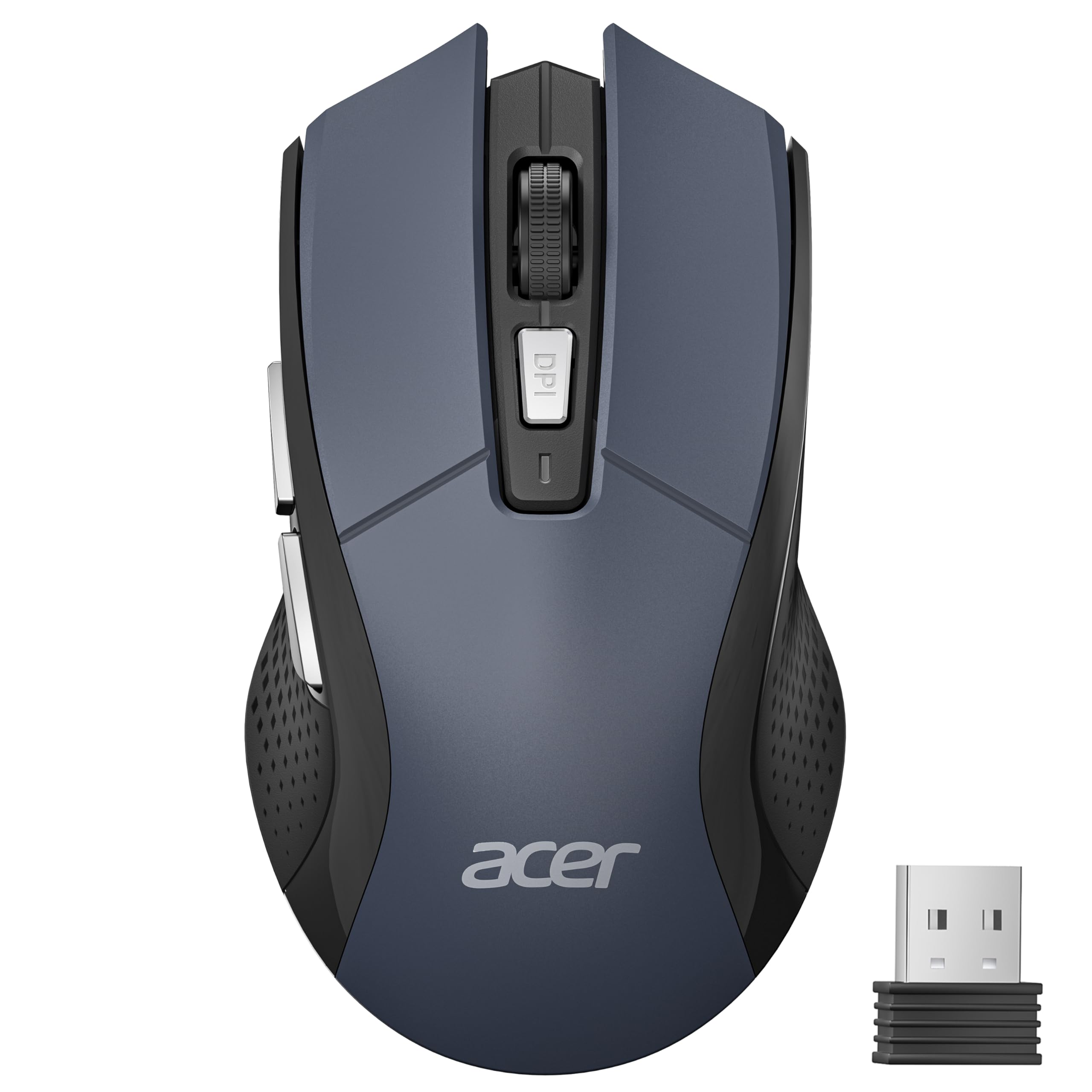 Acer Maus Kabellos 4000 DPI, Wireless Mouse 2,4Ghz mit 5 Einstellbare DPI, Batteriebetriebene Funkmaus, USB-A Computermaus für Laptop, PC, Chrombook