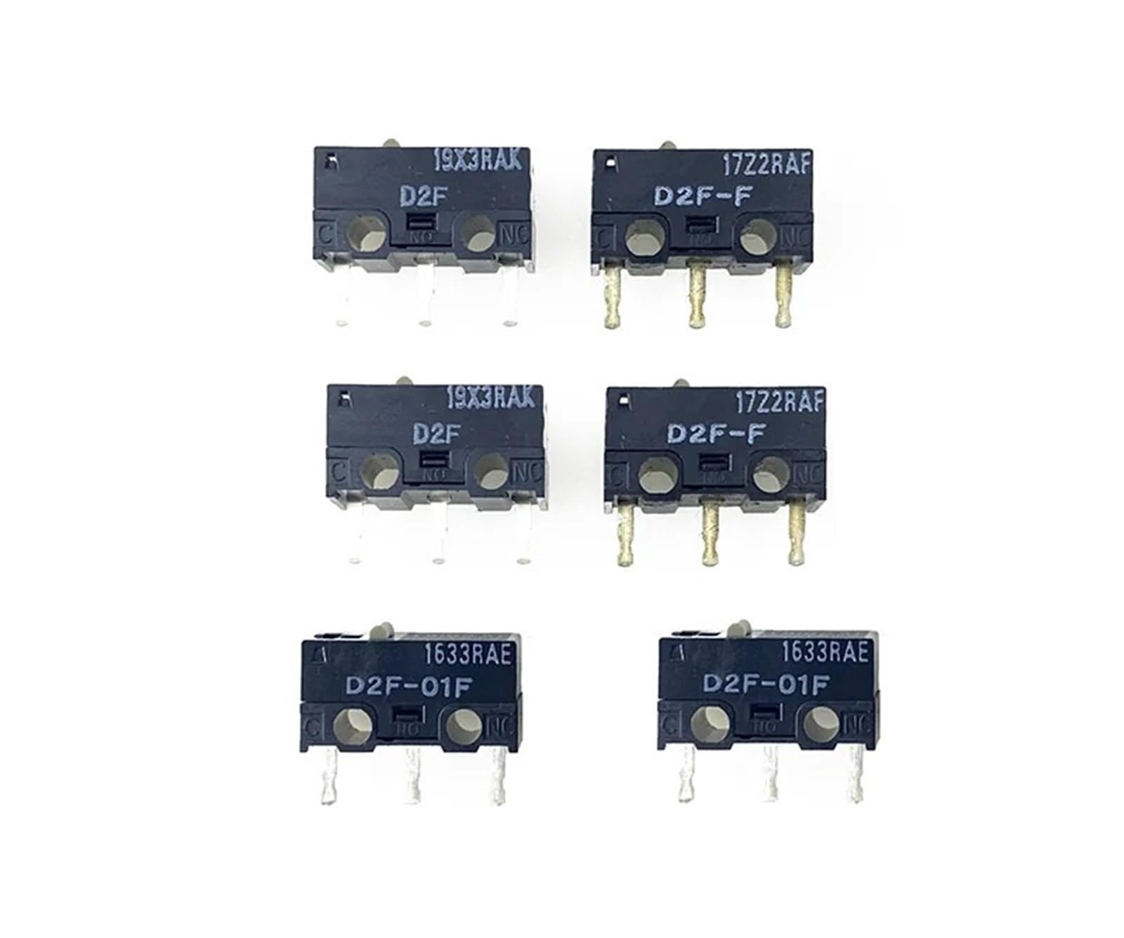 Hochpräziser Maus-Mikroschalter – 3 A 1,47/0,74 N, 30 VDC, 125 AC Endschalter for Gaming und Elektronik(D2F-01F-T 5PCS)