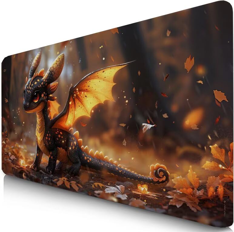 Schreibtischunterlage Dinosaurier Mauspad XXL 120x60cm Mousepad Tiere Gaming Mauspad mit Nicht rutschender Unterlage, Vernähte Kanten WassXerdicht Anti-Rutsch Maus Pad für PC, MacBook, Laptop F0-998