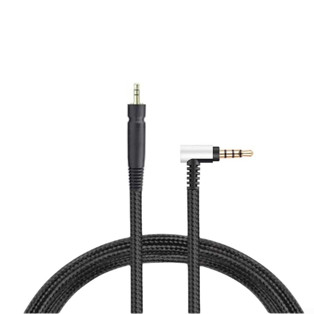 GSP 350 500 600 670 PC 373D Game One Headset-Ersatz-Audiokabel, vergoldeter, sauerstofffreier Kupferdraht für Gaming-Kopfhörer, 1,5 m langes schwarzes Kabel