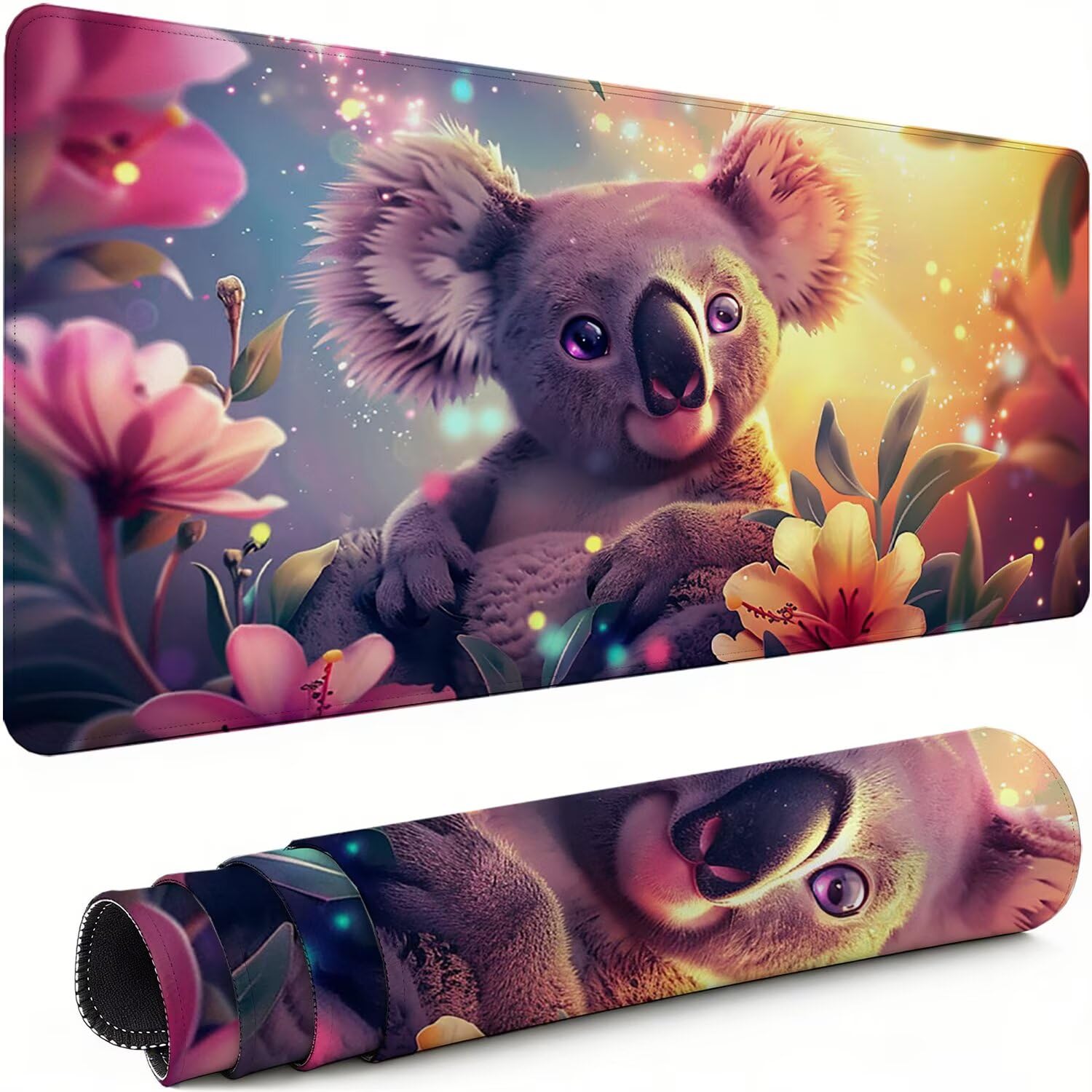 Mousepad XXL Gaming Winter , Rutschfeste Gummibasis & Geschmeidige Mikrofaser Oberfläche, Mauspad Verbessert Präzision und Geschwindigkeit Schreibtischunterlage Wald für Gamer Bürobedarf xg-927