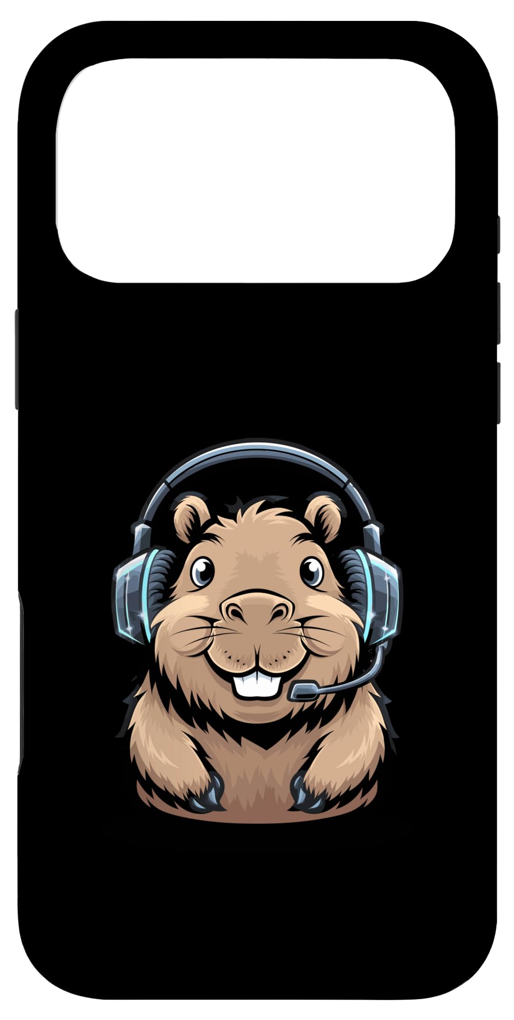 Hülle für iPhone 17 Pro Max Cute Capybara Gamer mit Headset Gaming