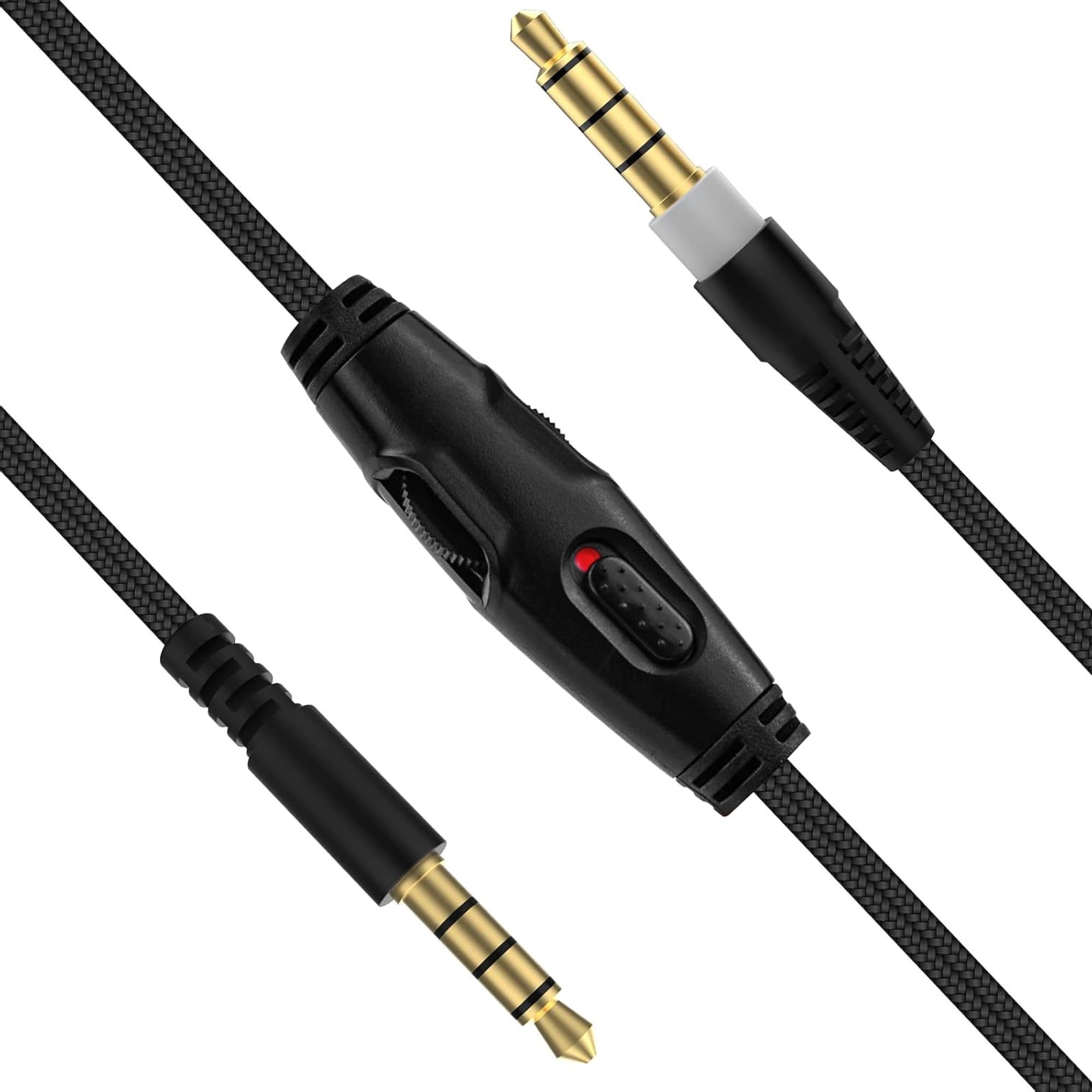 GERUI HyperX Cloud Alpha Ersatzkabel, 3,5 MM Stecker auf Stecker Audiokabel für Cloud, mit Lautstärkeregler für HyperX Cloud, für HyperX Cloud Alpha, Cloud Flight Kopfhörer, für G933 Gaming-Headsets