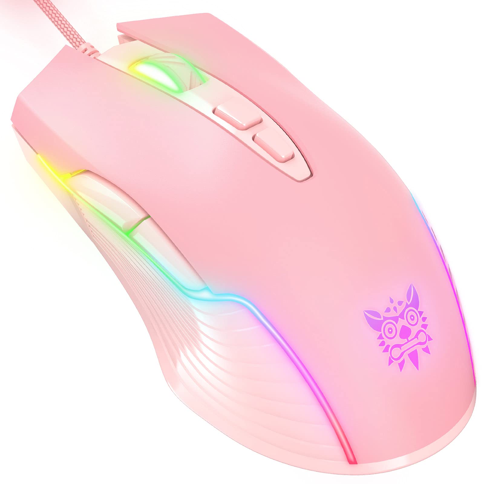 Eacam ONIKUMA CW905 USB-Kabel-Gaming-Maus, RGB-LED-Licht, E-Sport-Maus, Verstellbar, 6400 DPI