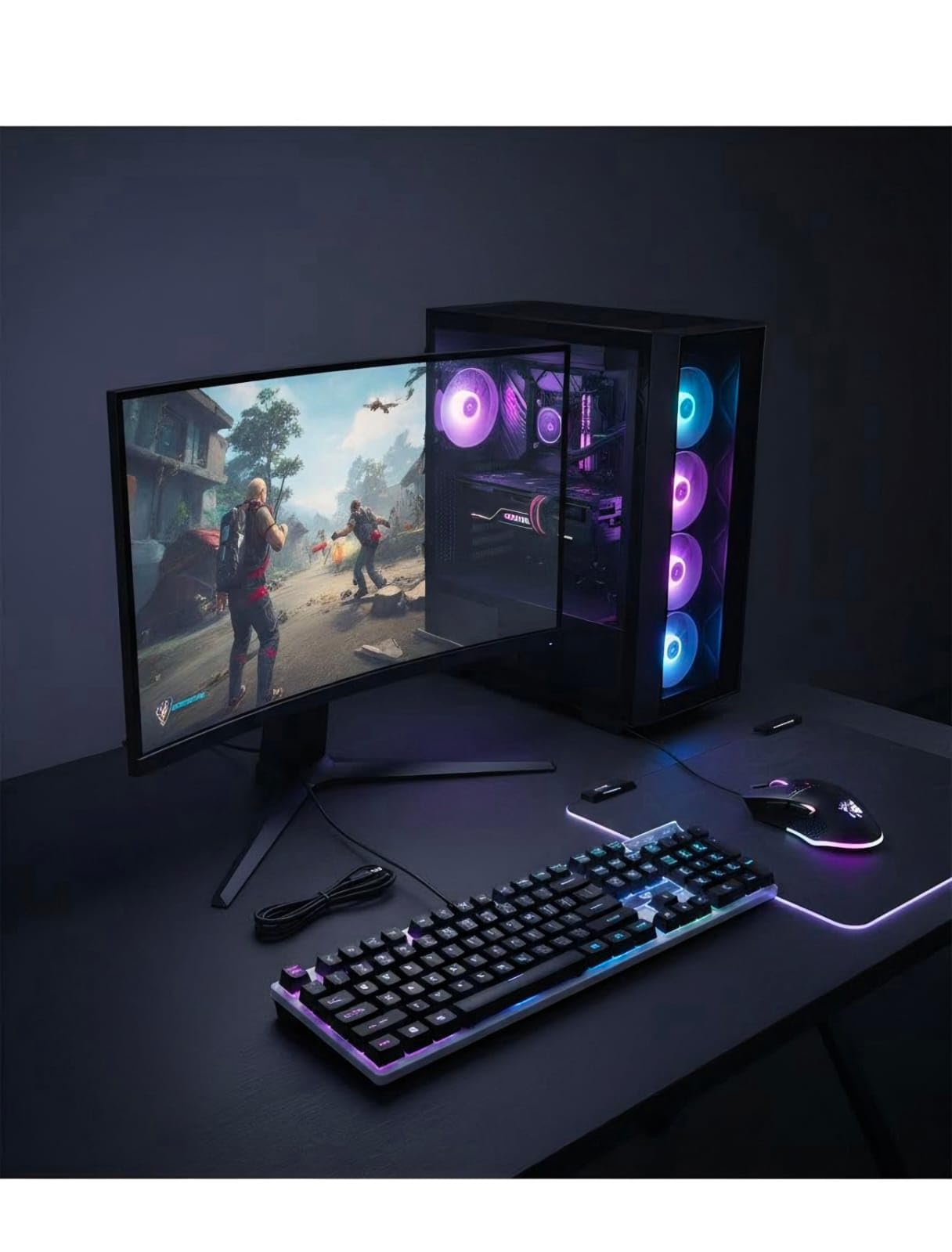 Generico Gaming-Maus und Tastatur mit LED-Beleuchtung