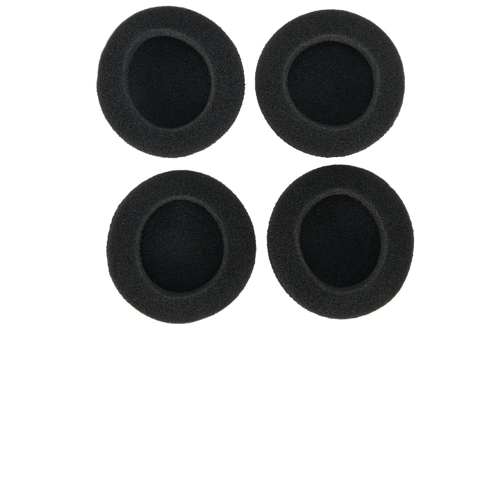 2 Paar 50 mm Kopfhörer-Ohrpolster, verdickte weiche Schaumstoff-Ersatzkissen mit Gummirand für Gaming-Musik-Player, Schwarz